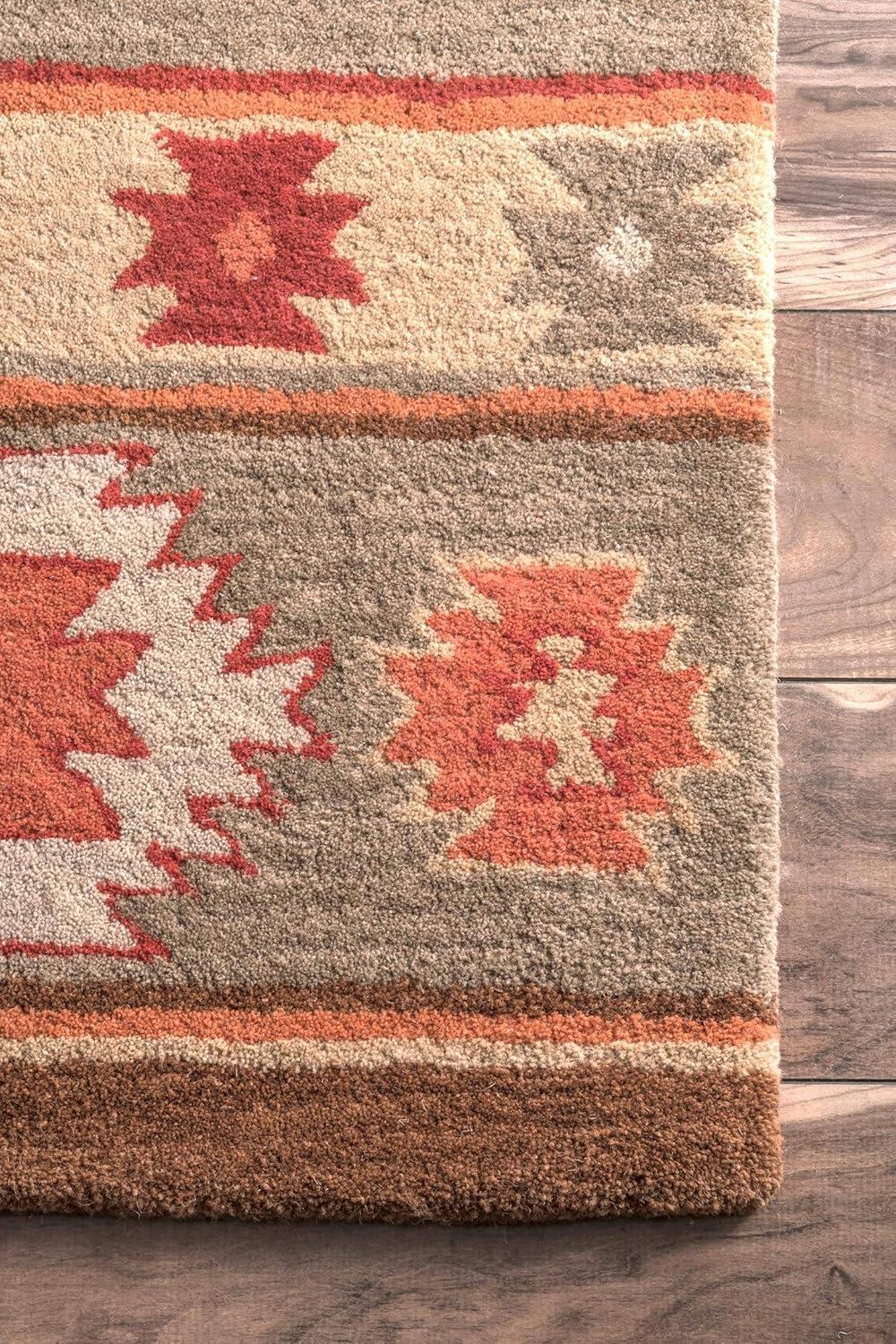 Shyla Abstract Sage Doormat 3 ft. x 5 ft. Area Rug