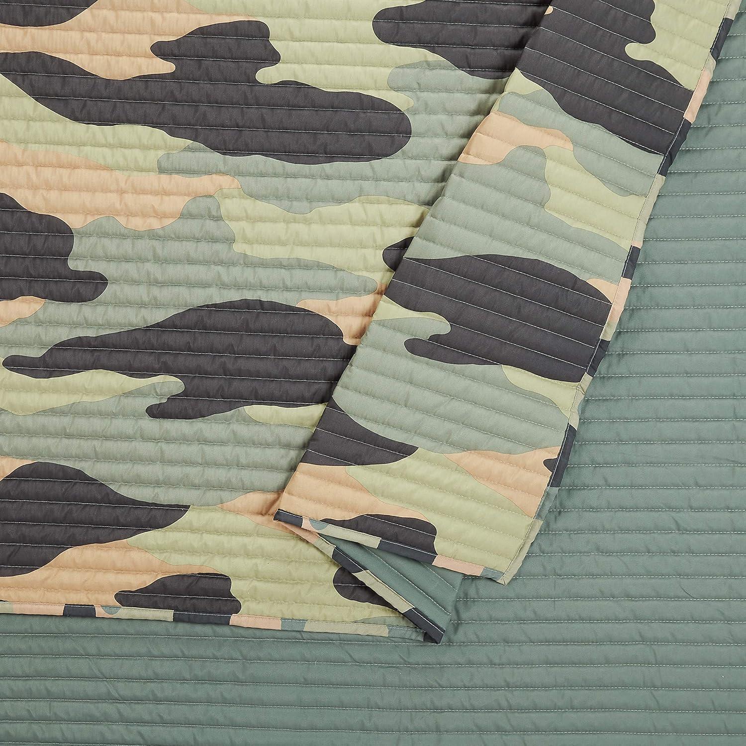 Covert Camo Reversible Microfiber Quilt Set