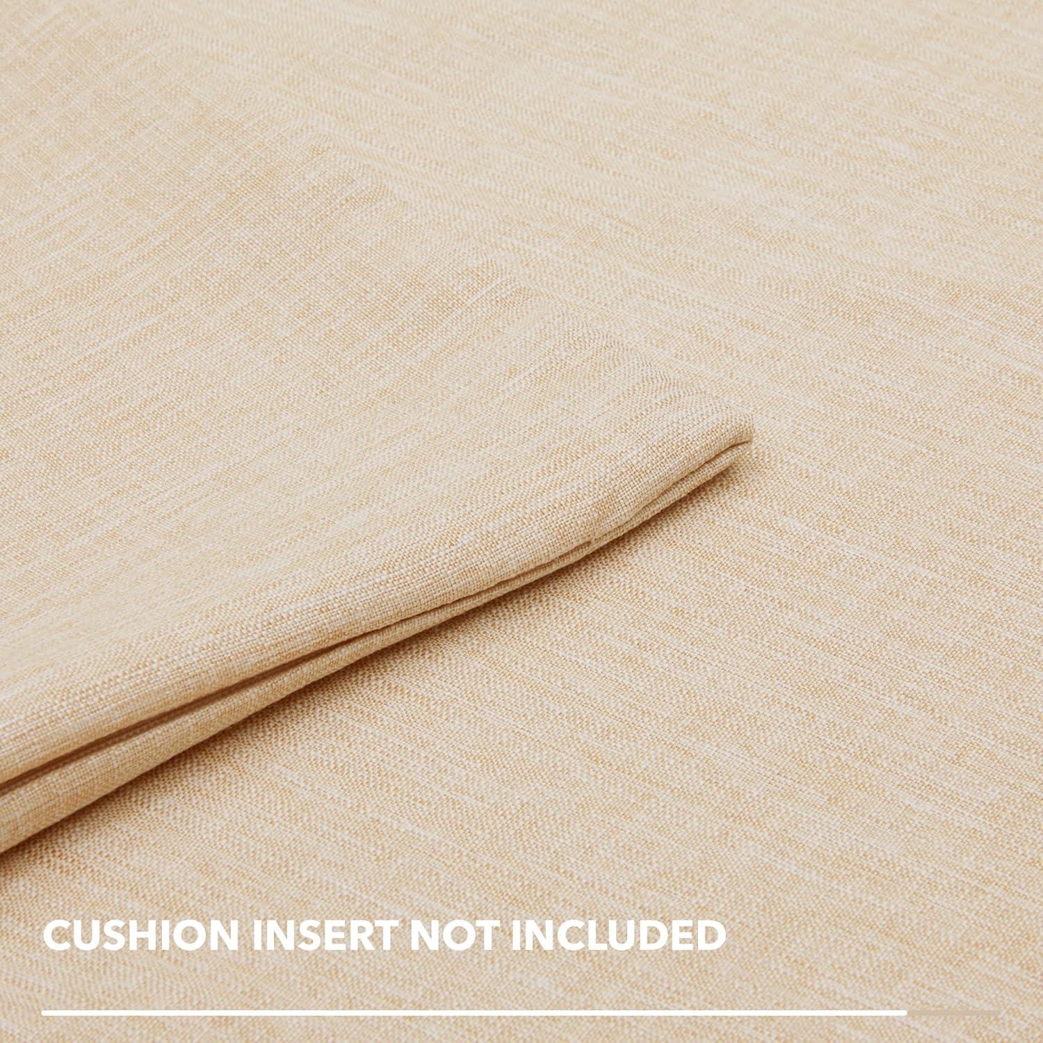 Deconovo Decorative Throw Pillow Covers - Set of 4 Soft Linen Cushion Covers, 20x20 Inch, Green & Machine Washable Pillowcases for Sofa, Bedroom, Living Room Décor, Beige