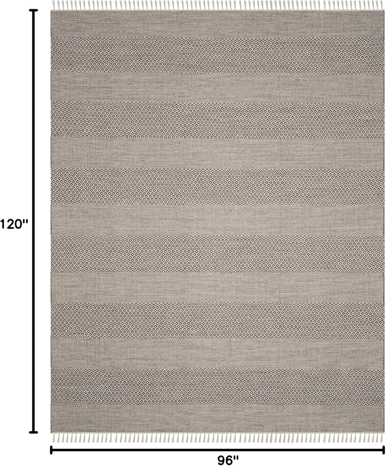 Montauk MTK330 Hand Woven Indoor Area Rug - Ivory/Anthracite - 8'x10' - Safavieh