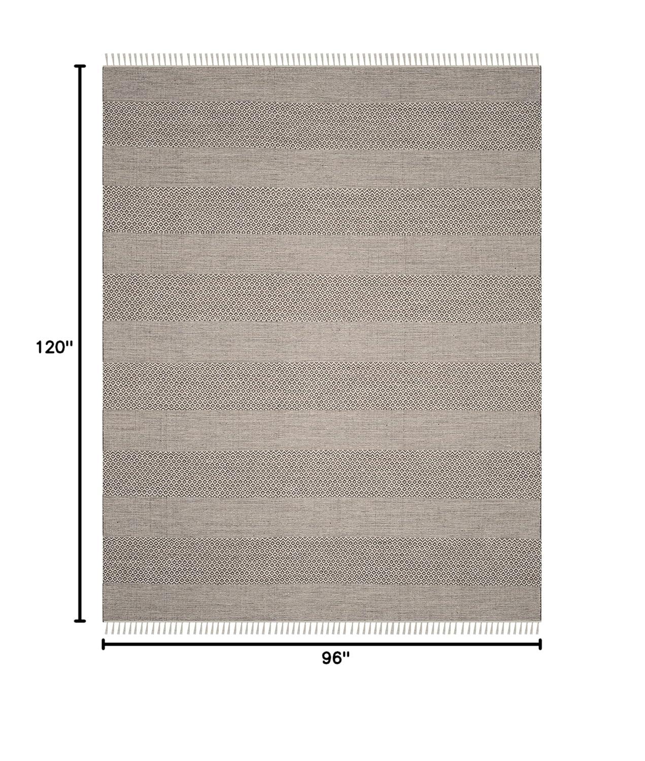Montauk MTK330 Hand Woven Indoor Area Rug - Ivory/Anthracite - 8'x10' - Safavieh