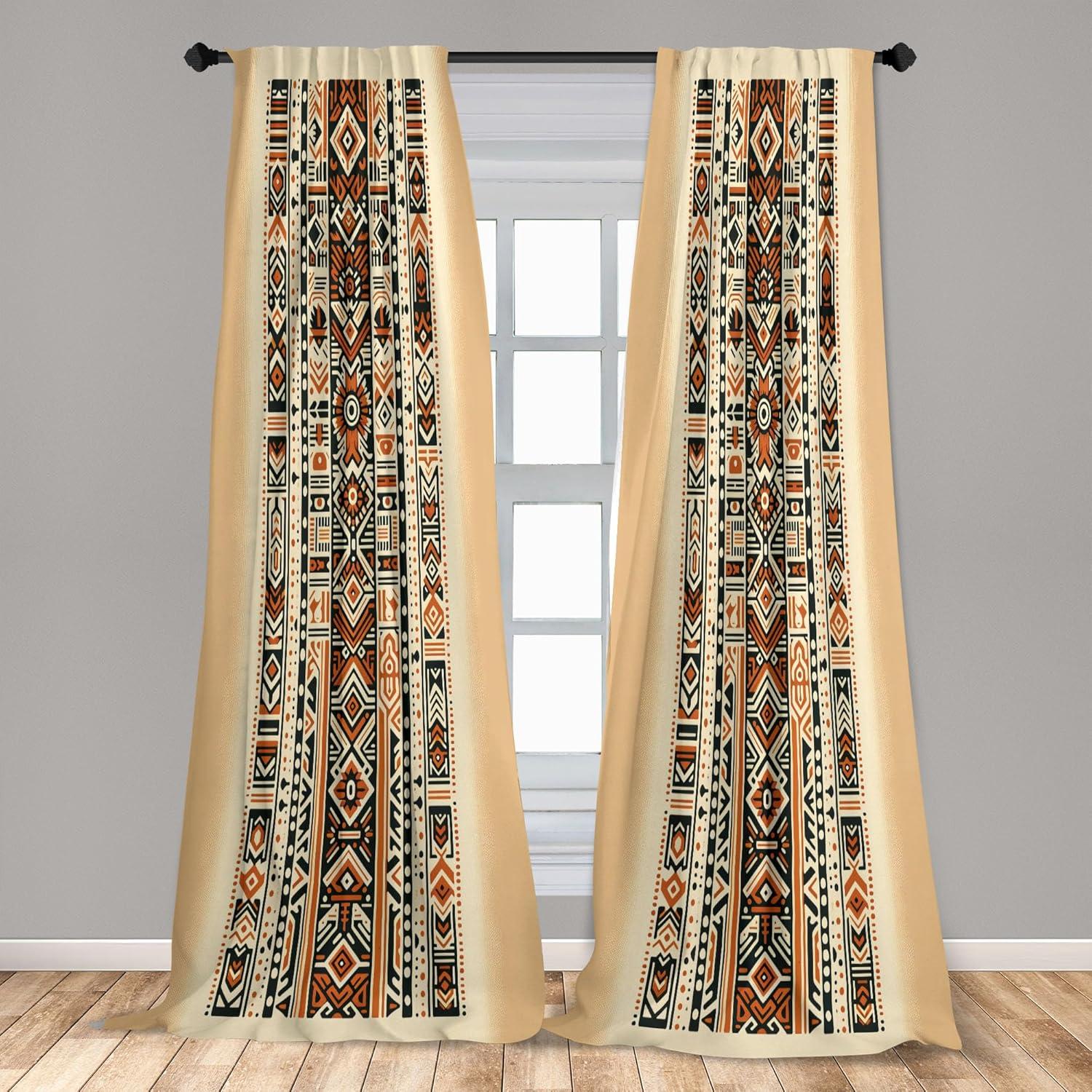 Microfiber Semi Sheer Curtain Pair