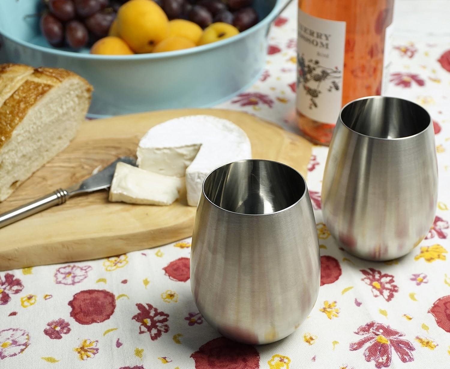 Stainless Steel Wine Glass Stemless - 11 oz