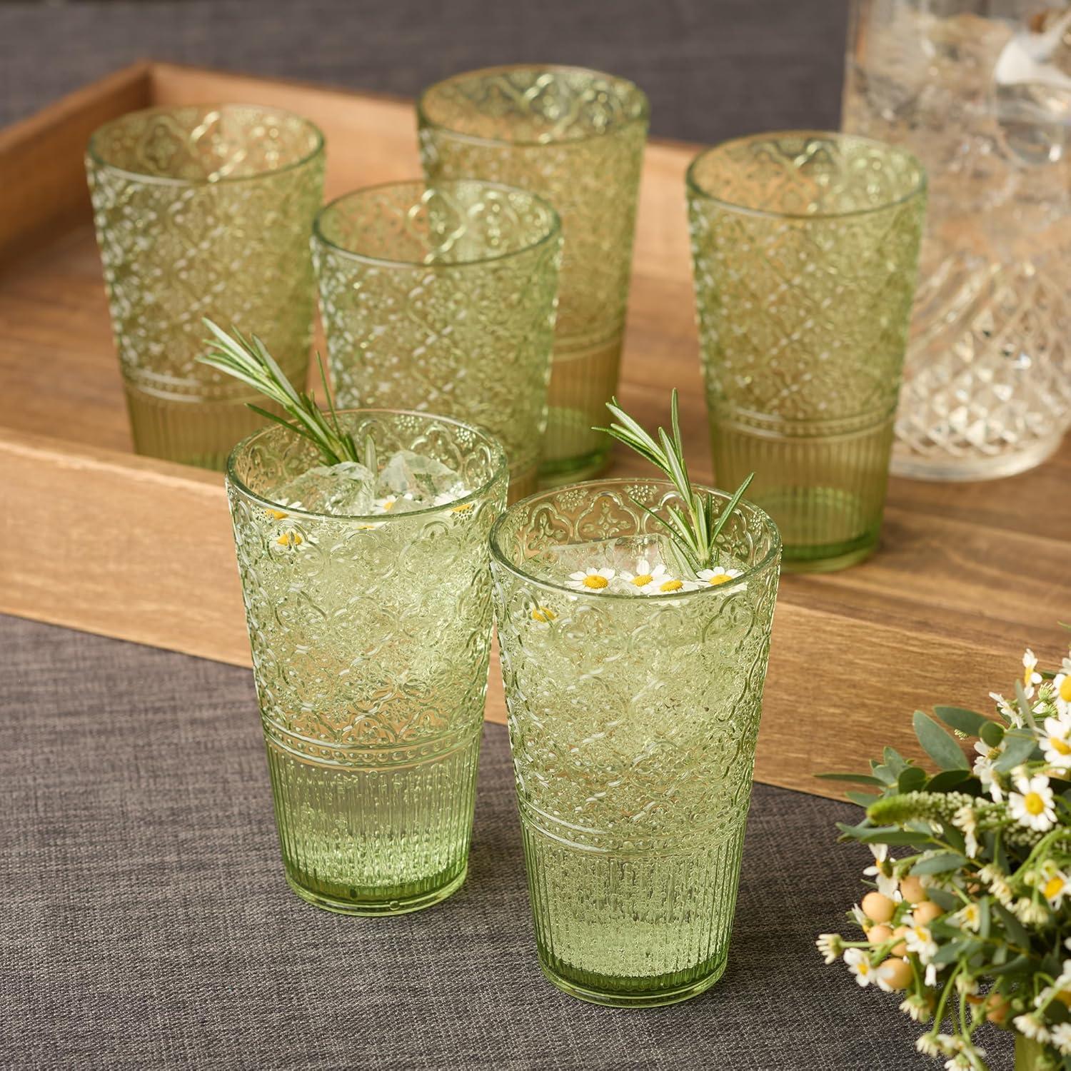 Certified International Victoria Set of 6 Acrylic Ice Tea Glass 22 oz