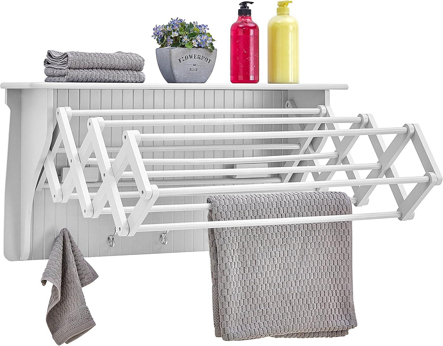 Latitude Run® Collapsible Accordion Wall Mounted Drying Rack