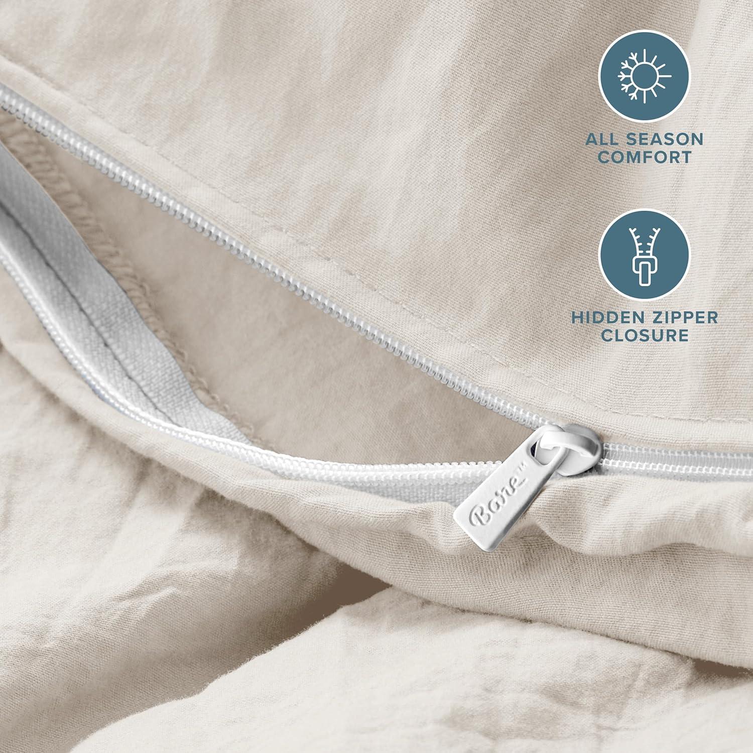 Bare Home Washed Microfiber Duvet Cover Set