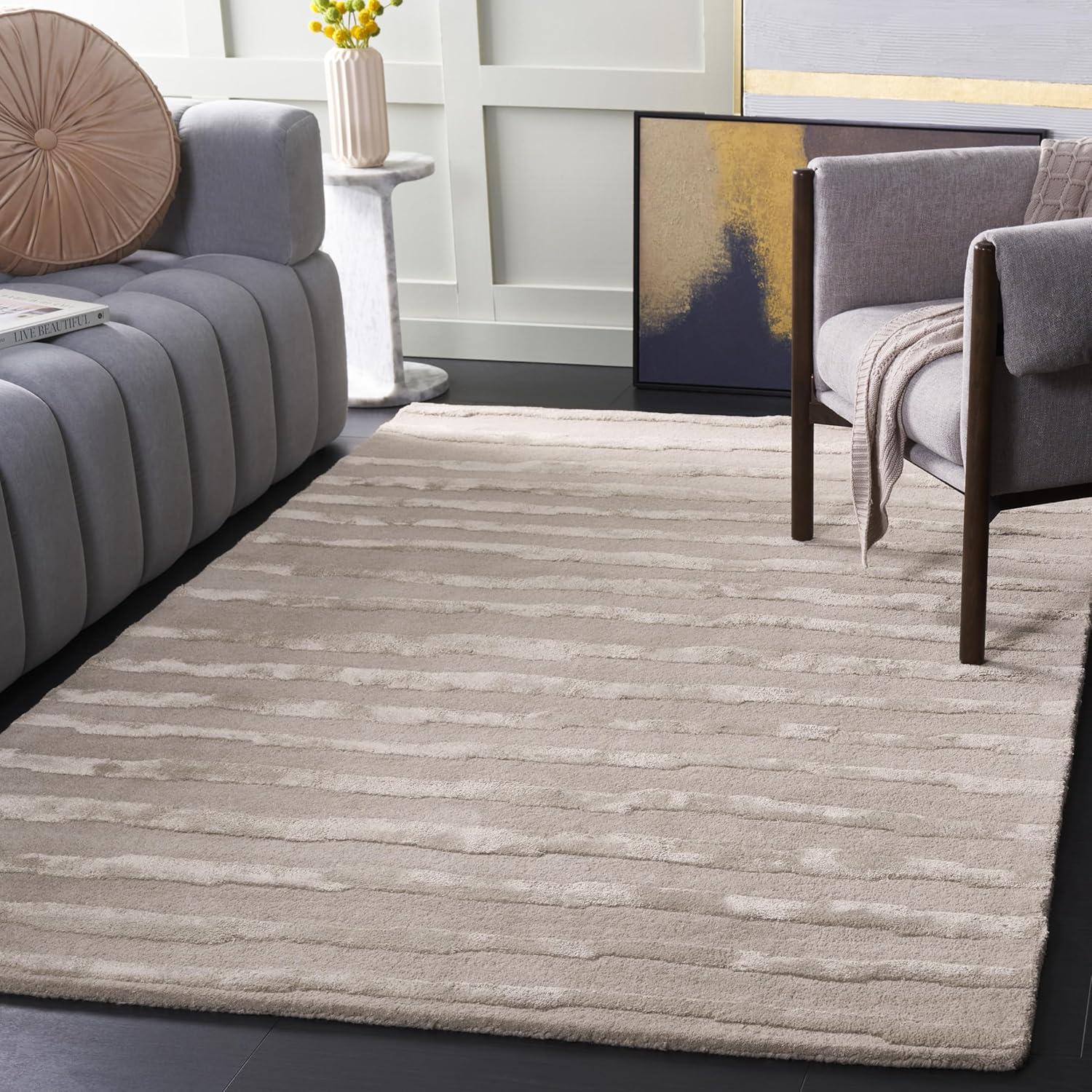 Soho SOH519 Hand Tufted Indoor Area Rug - Grey - 3'6"x5'6" - Safavieh