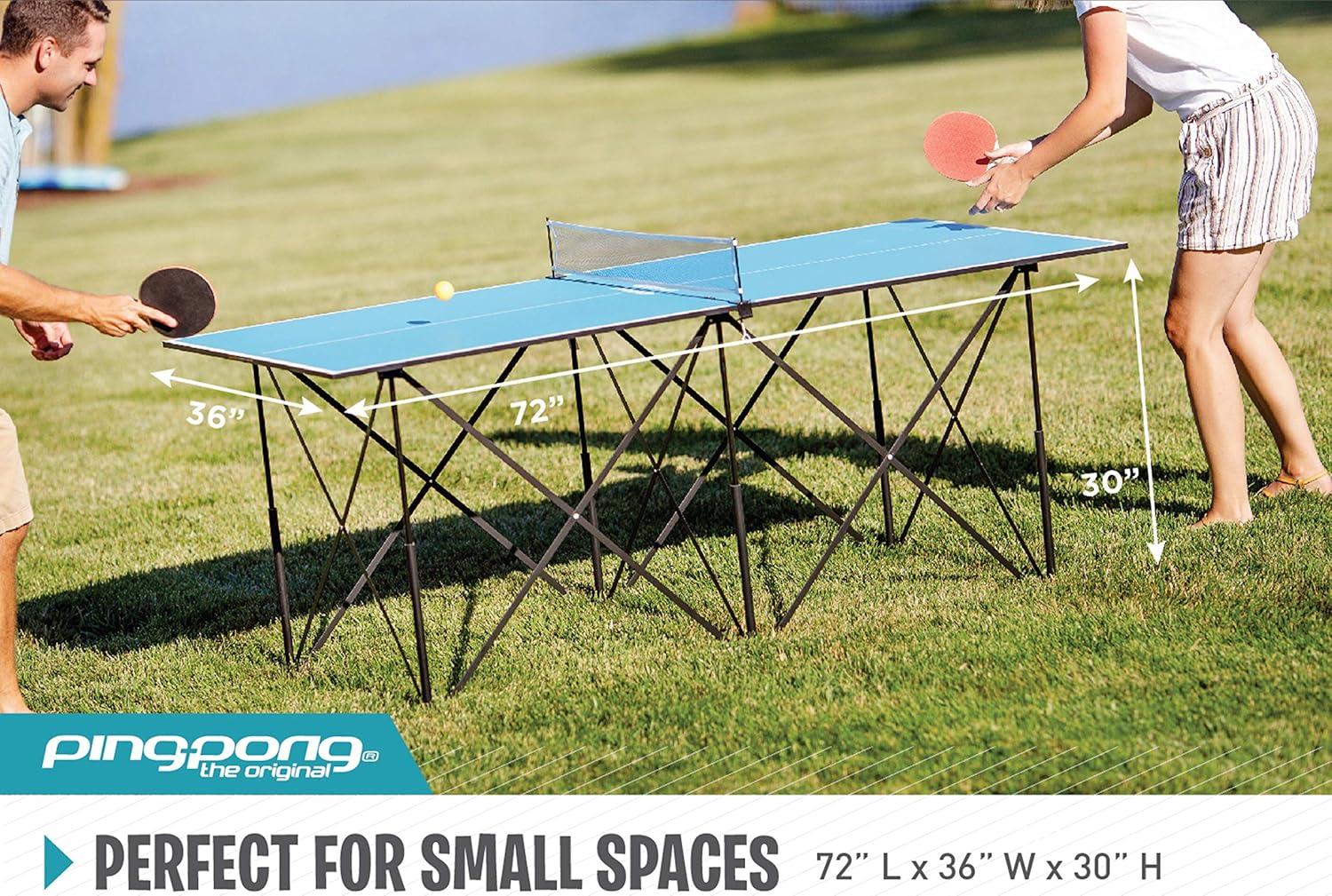 Ping-Pong Pop up Foldable Indoor Table Tennis Table with Paddles and Balls (19mm Thick)