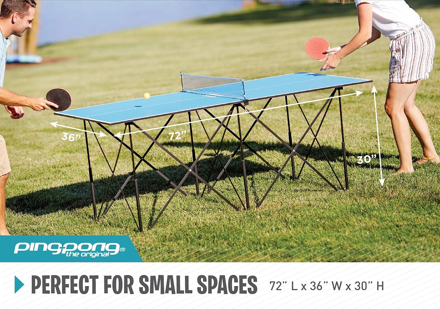 Ping-Pong Pop up Foldable Indoor Table Tennis Table with Paddles and Balls (19mm Thick)