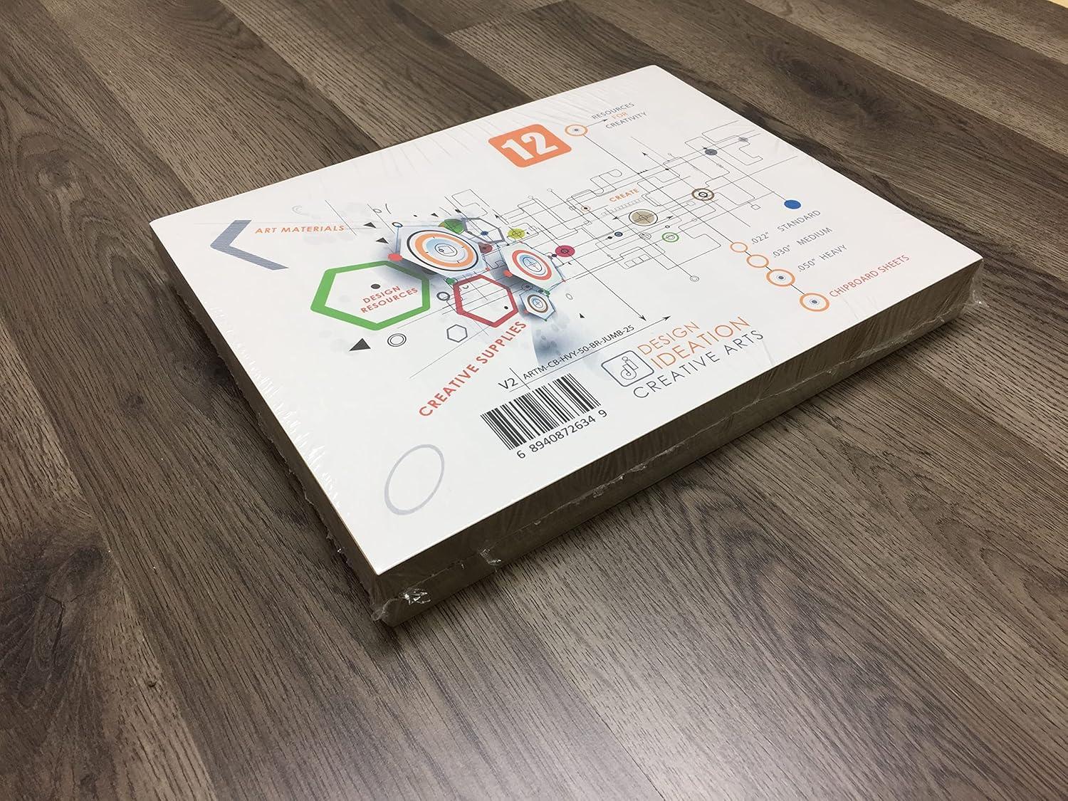 8.5" x 11" Chipboard. HEAVY. Studio 12 Chipboard Sheets. Loose Sheet Pack.