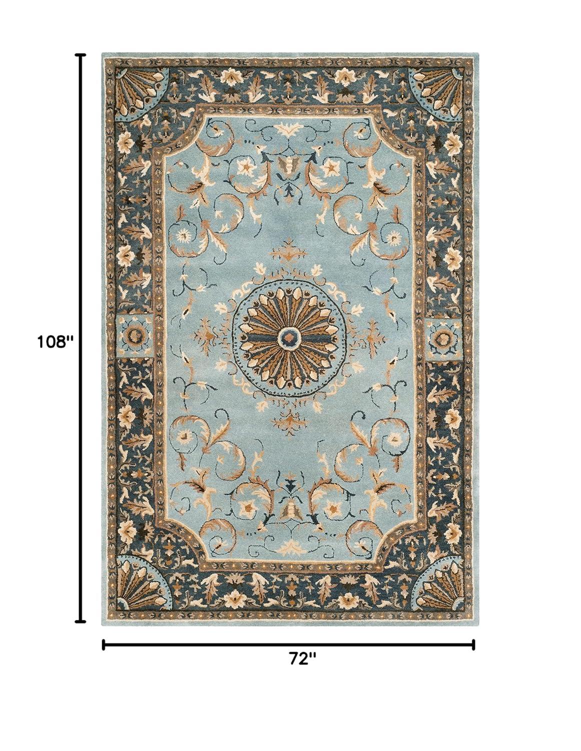 SAFAVIEH Empire Naira Oriental Wool Area Rug, Blue, 6' x 9'