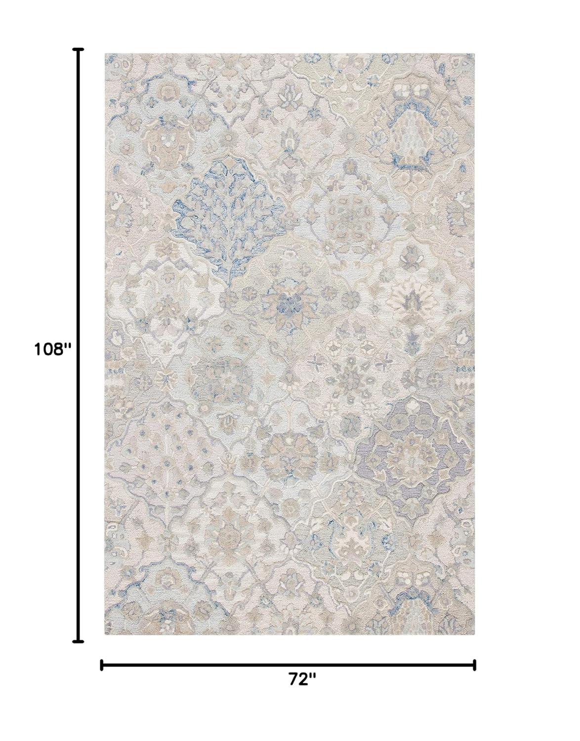 Glamour GLM622 Hand Tufted Area Rug - Beige/Blue - 6'x9' - Safavieh.