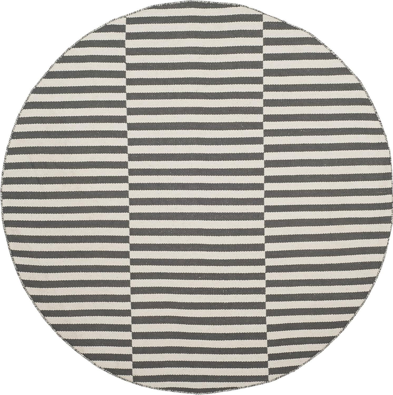 Montauk MTK712 Hand Woven Indoor Area Rug - Grey/Ivory - 6' Round - Safavieh