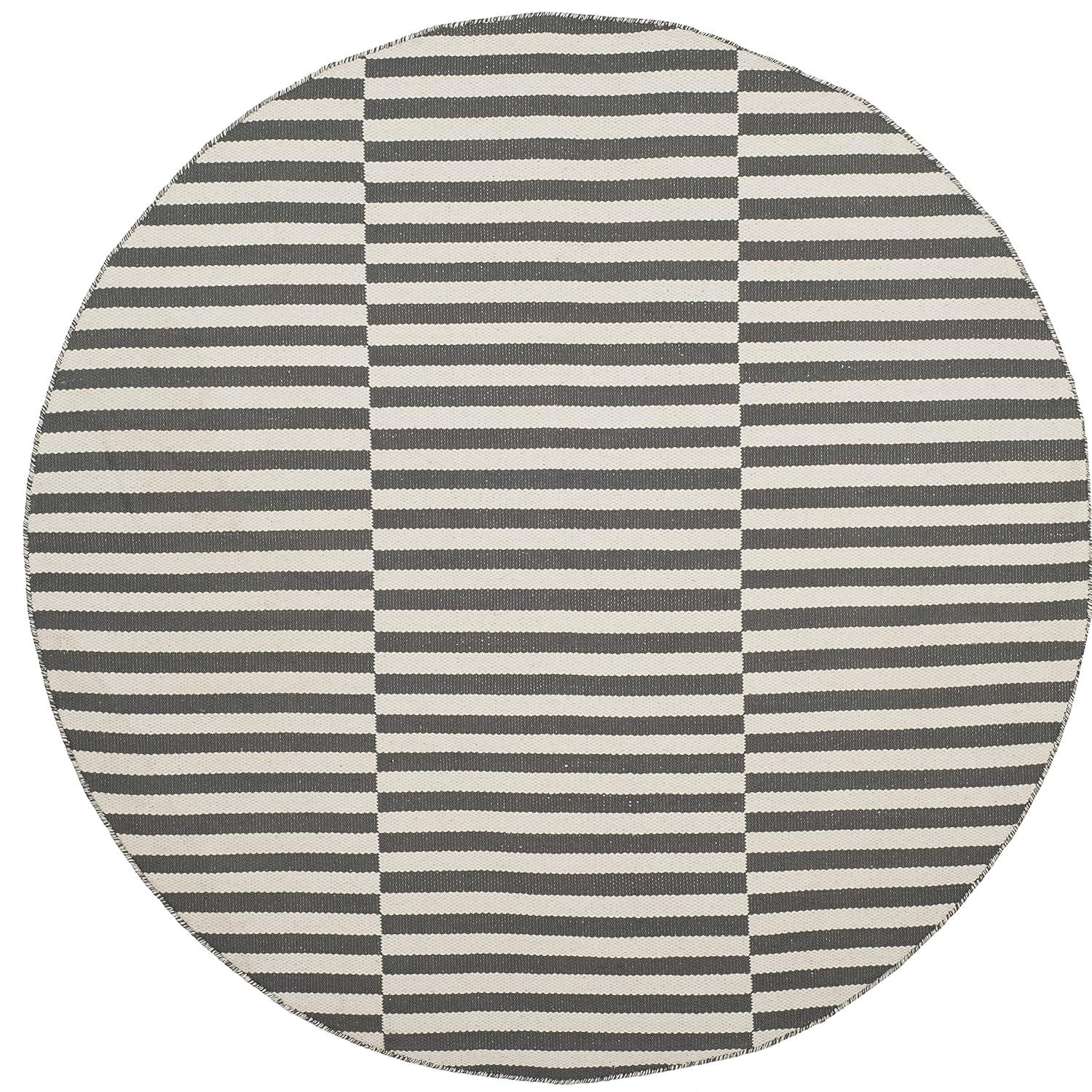Montauk MTK712 Hand Woven Indoor Area Rug - Grey/Ivory - 6' Round - Safavieh