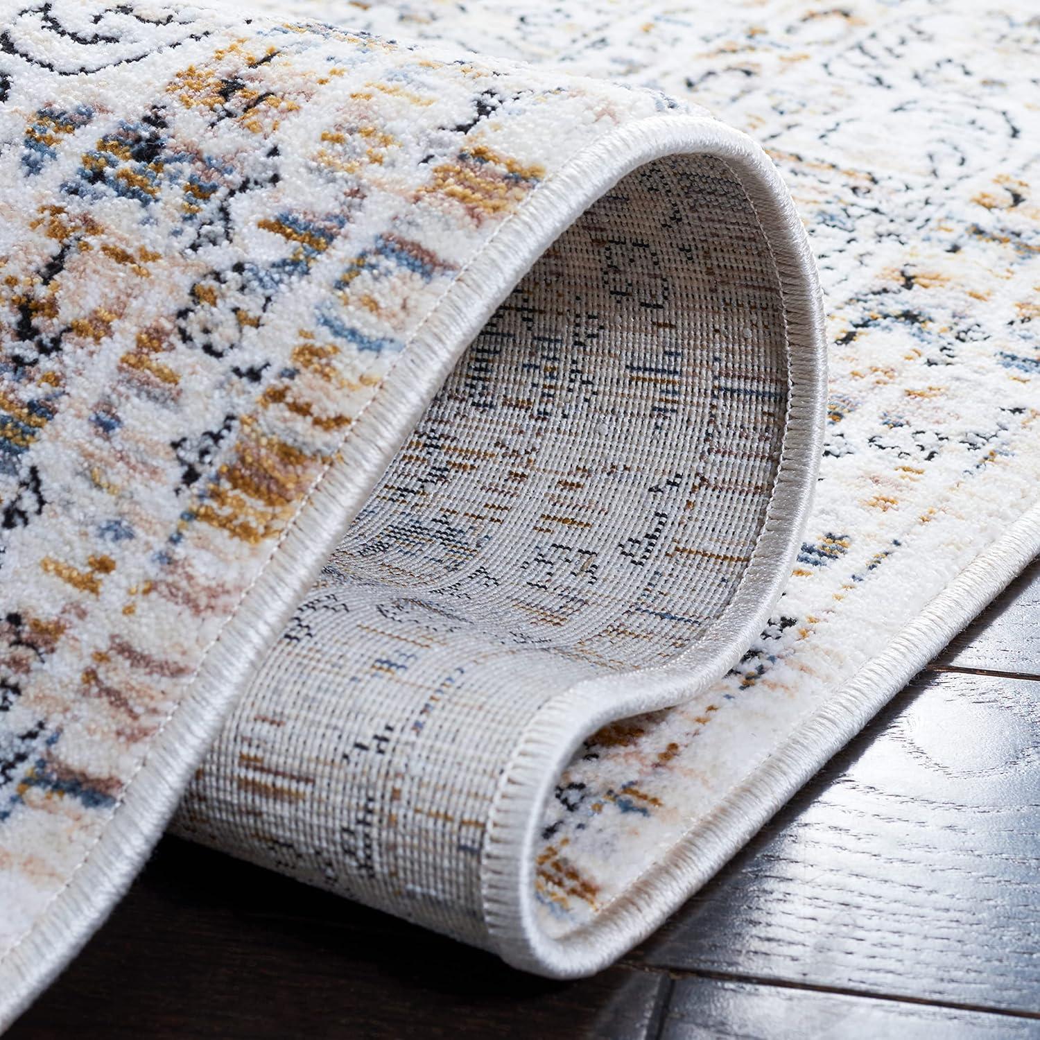 Moondust MND660 Power Loomed Area Rug - Ivory/Grey - 8'x10' - Safavieh.