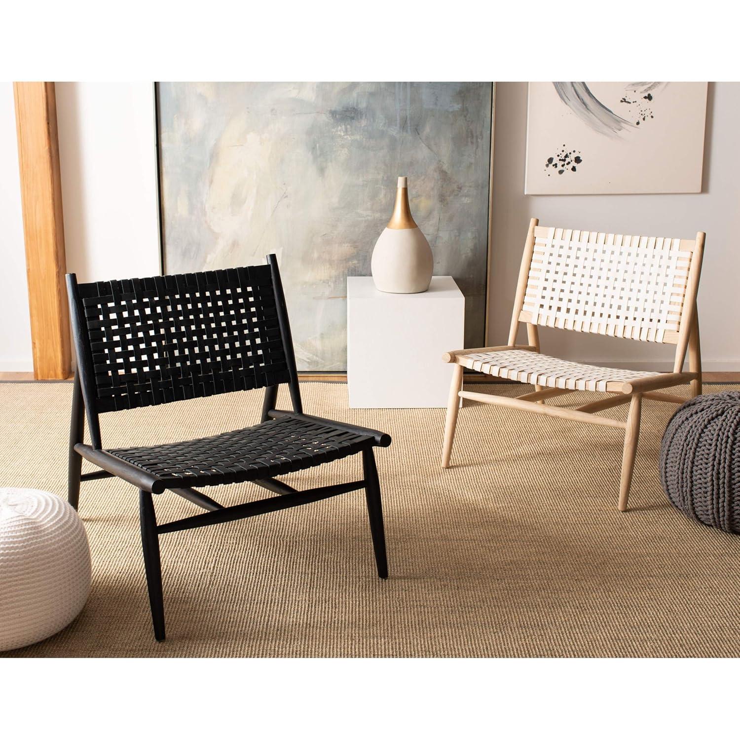 Soleil Accent Chair - ACH1001 - White/Natural - Safavieh