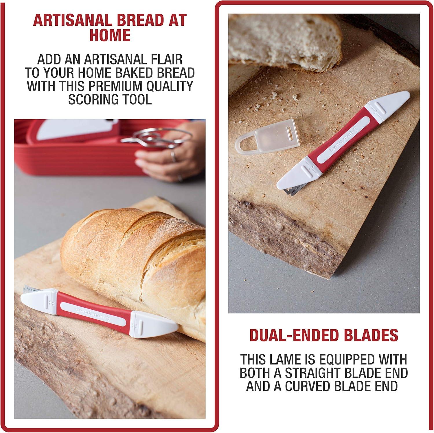 Bread Lame - Bread Scoring Tool - Set of 10 Stainless Steel Blades - Bakers Dough Scorer - Best Sourdough Bread Baking Supplies