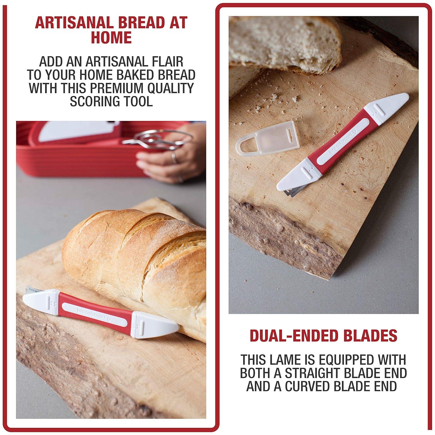 Bread Lame - Bread Scoring Tool - Set of 10 Stainless Steel Blades - Bakers Dough Scorer - Best Sourdough Bread Baking Supplies