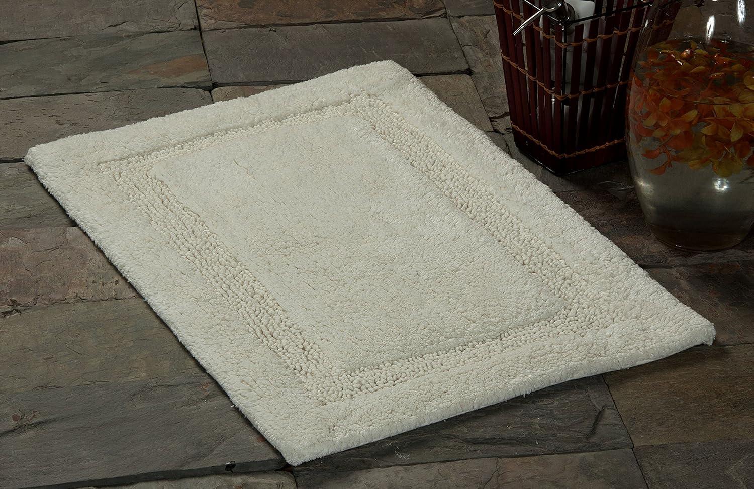 Saffron Fabs Bath Rug Solid Color, Textured Border, Pattern Regency, Assorted Colors and Sizes