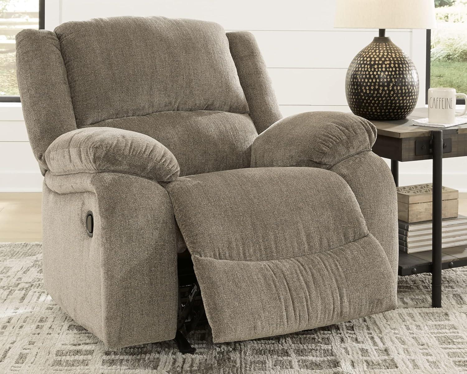Signature Design by Ashley Draycoll Chenille Oversized Rocker Recliner Beige