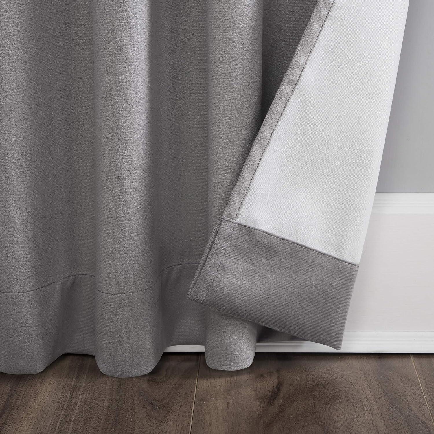 Sun Zero Velvet Noise Reducing Thermal Extreme 100% Blackout Back Tab Curtain Panel