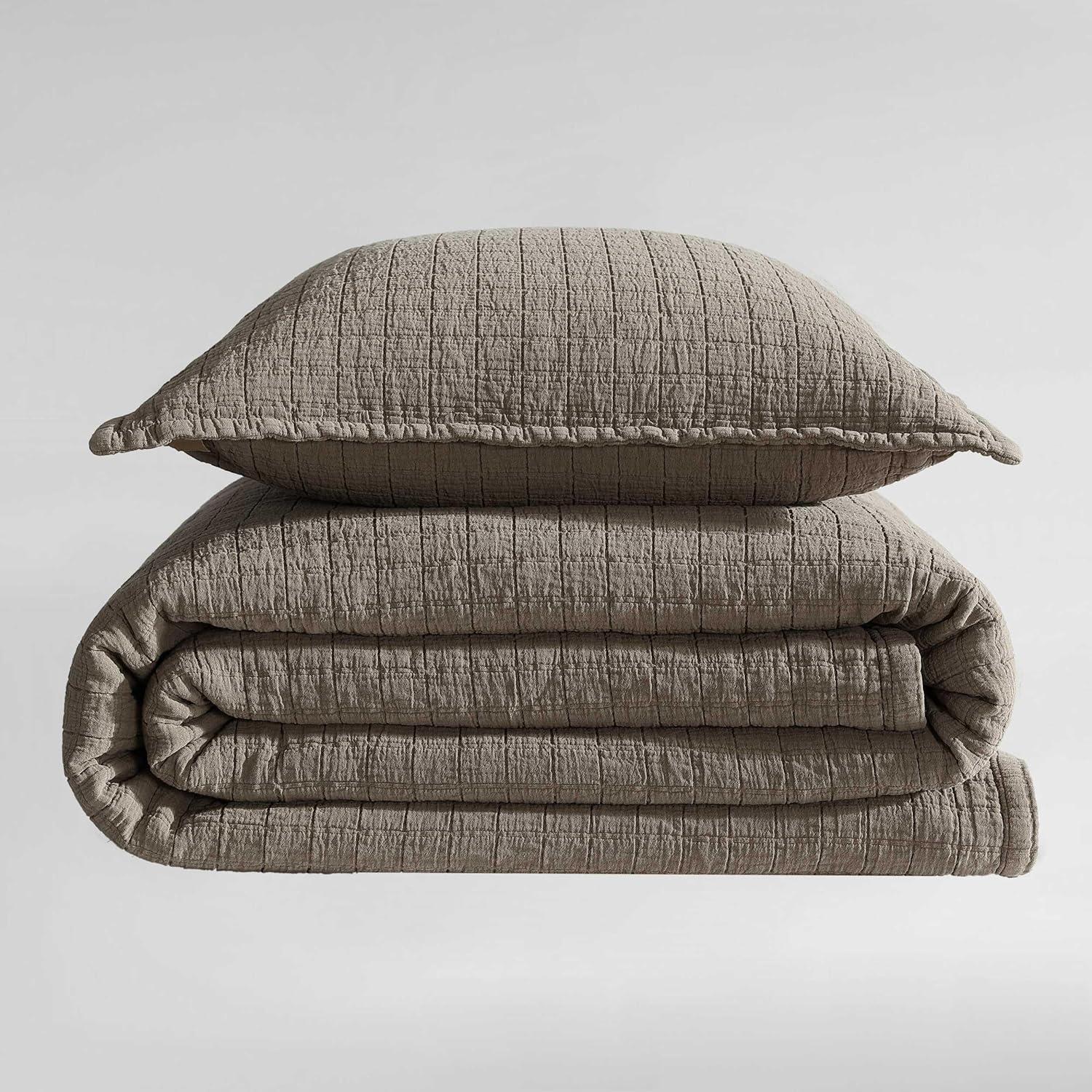 Calvin Klein Essential Garment Washed Solid Reversible Cotton Coverlet