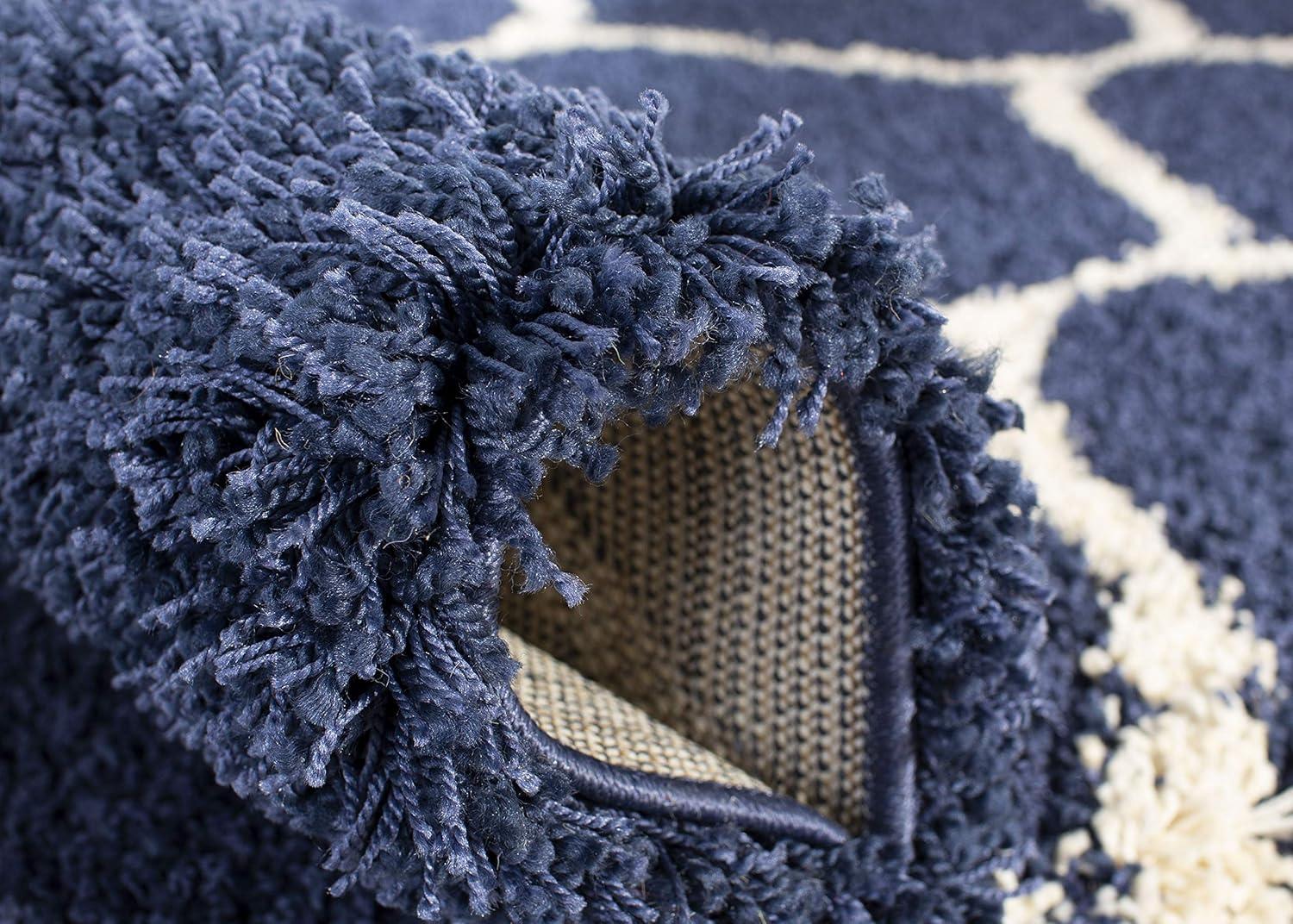 Hudson Shag SGH280 Power Loomed Indoor Area Rug - Navy/Ivory - 11'x15' - Safavieh.