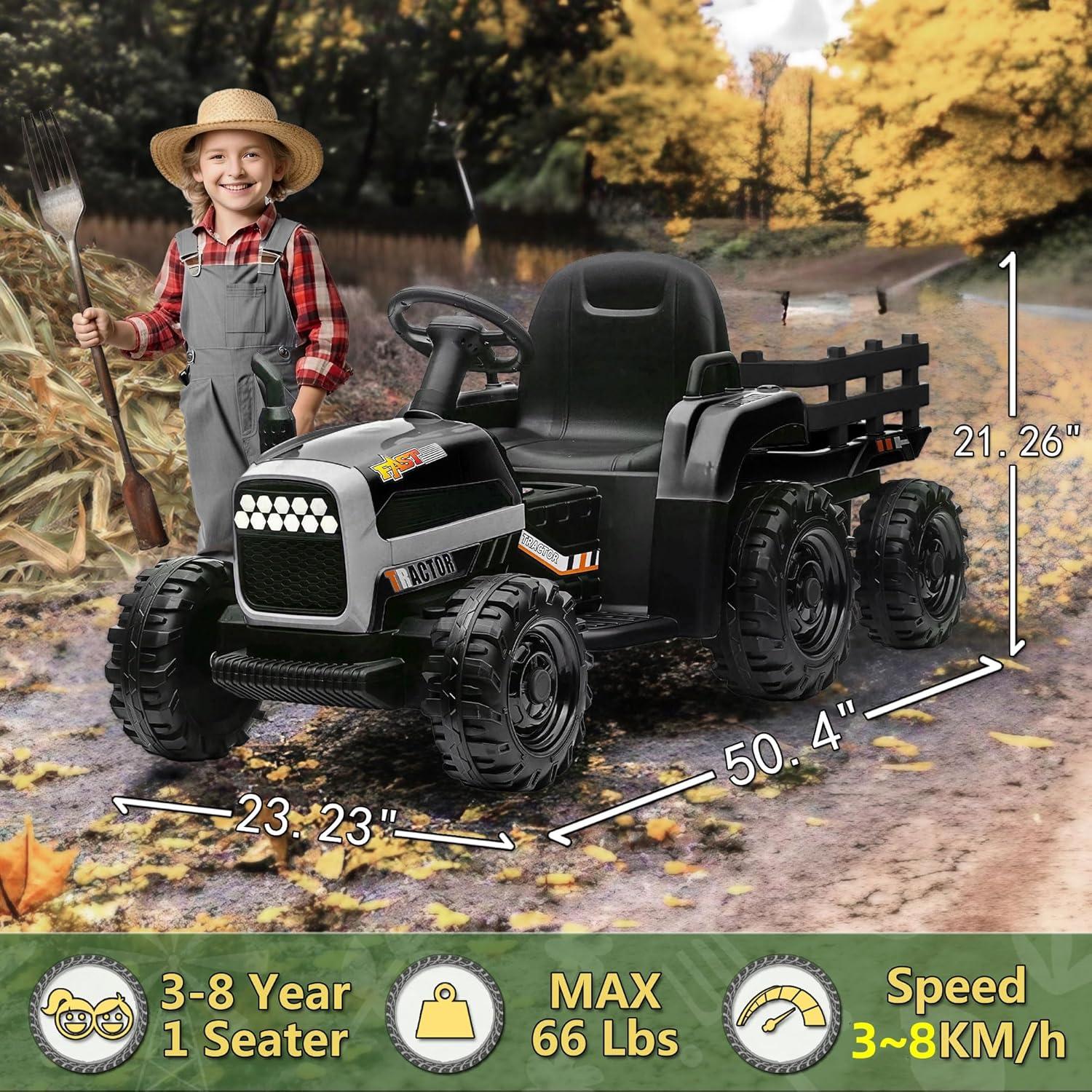 Ancheer 24V Real 2 Seater Ride On Toys Electric SUV Jeep Car With Remote Control,2WD/4WD Switchable, 4X100W Motor, Bluetooth, Music, USB, Lights