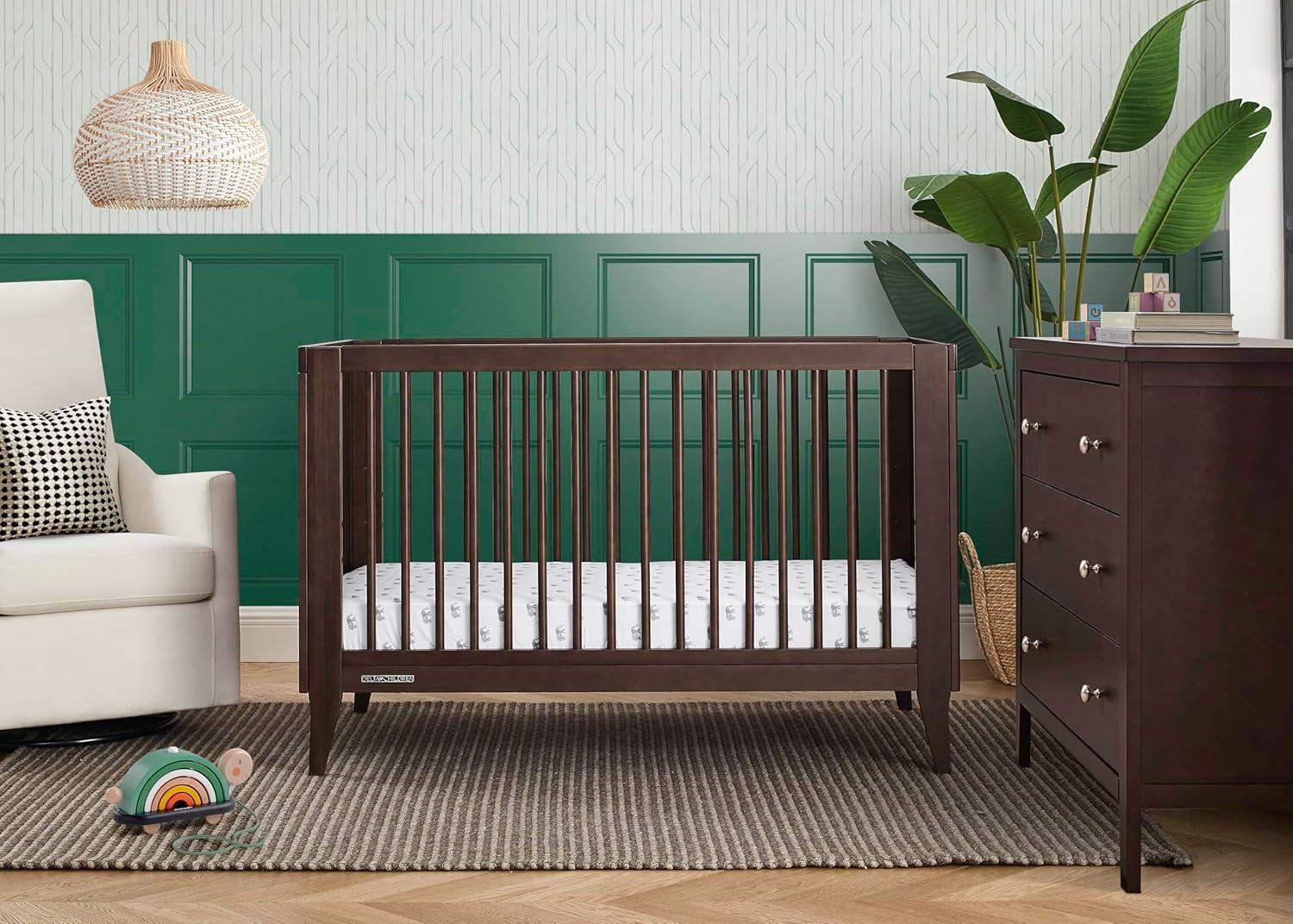 Ollie Walnut Espresso 4-in-1 Convertible Crib