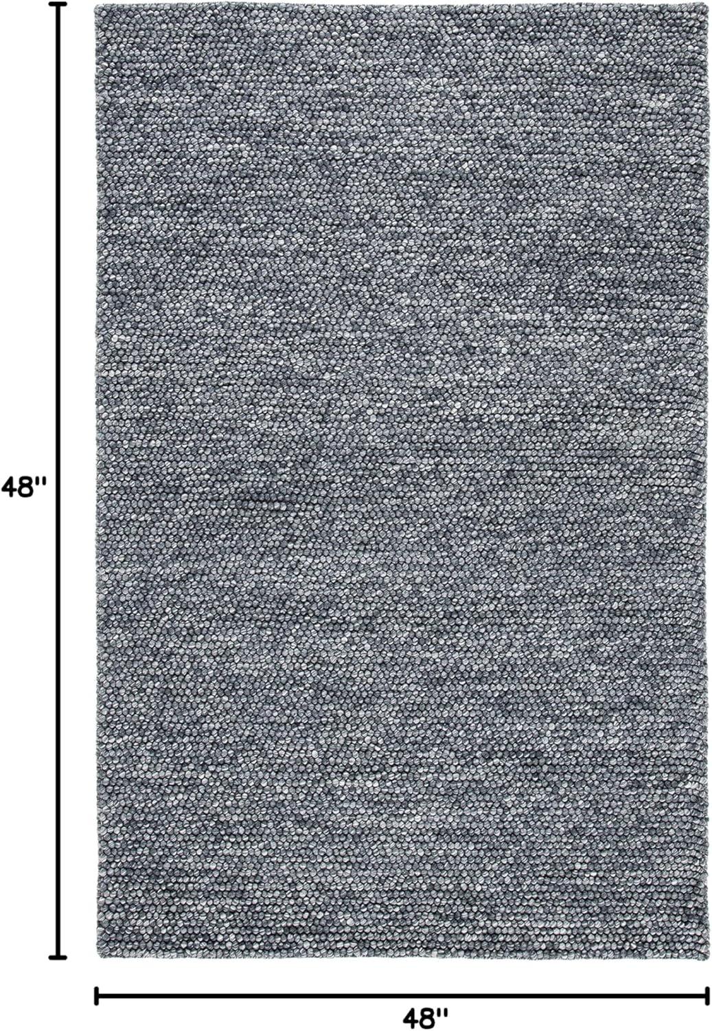 SAFAVIEH Natura Feride Geometric Area Rug, Dark Grey, 4' x 4' Square