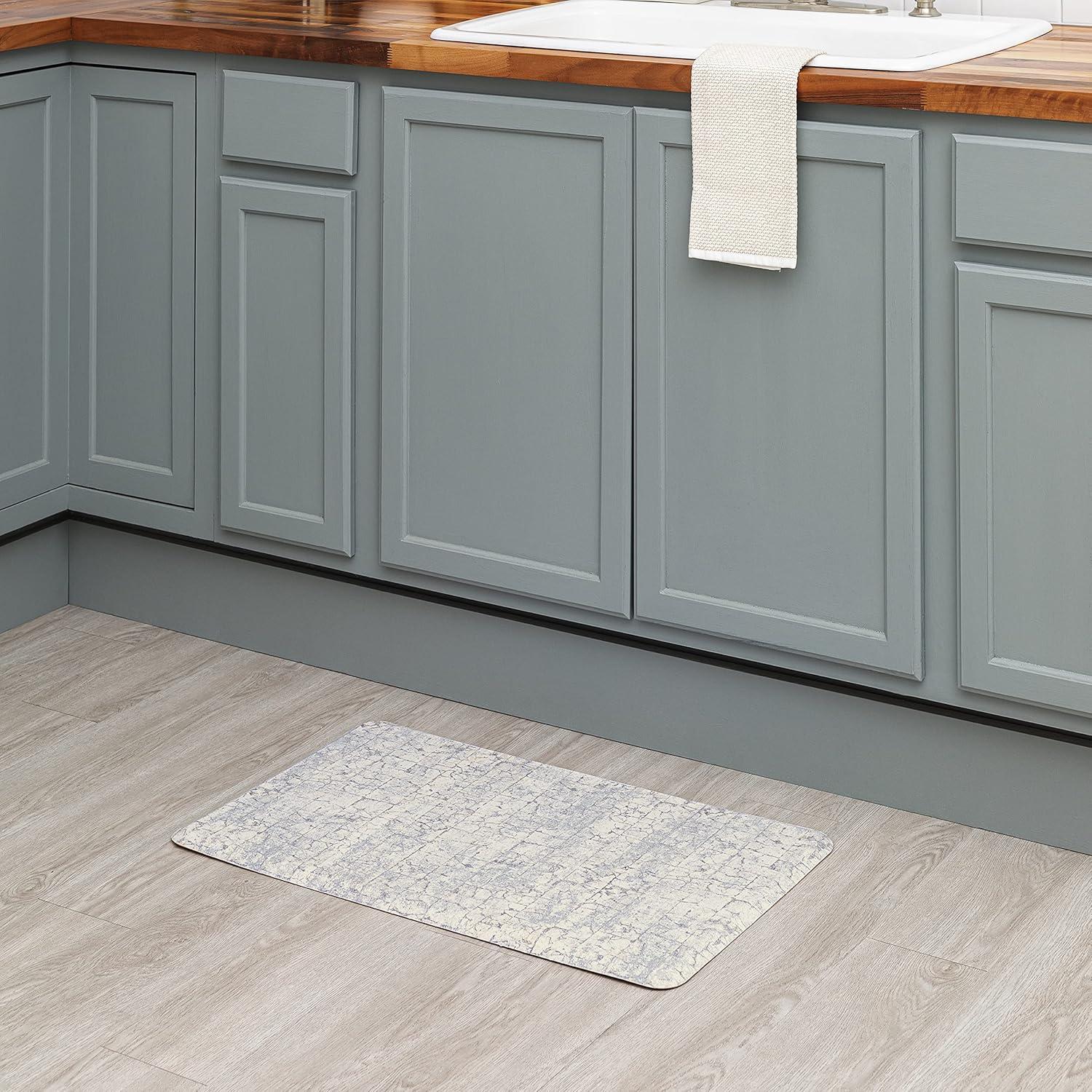 Mohawk Home Dri-Pro Cushion Kitchen Mat, Salten ,Grey, 1' 6" X 2' 6"