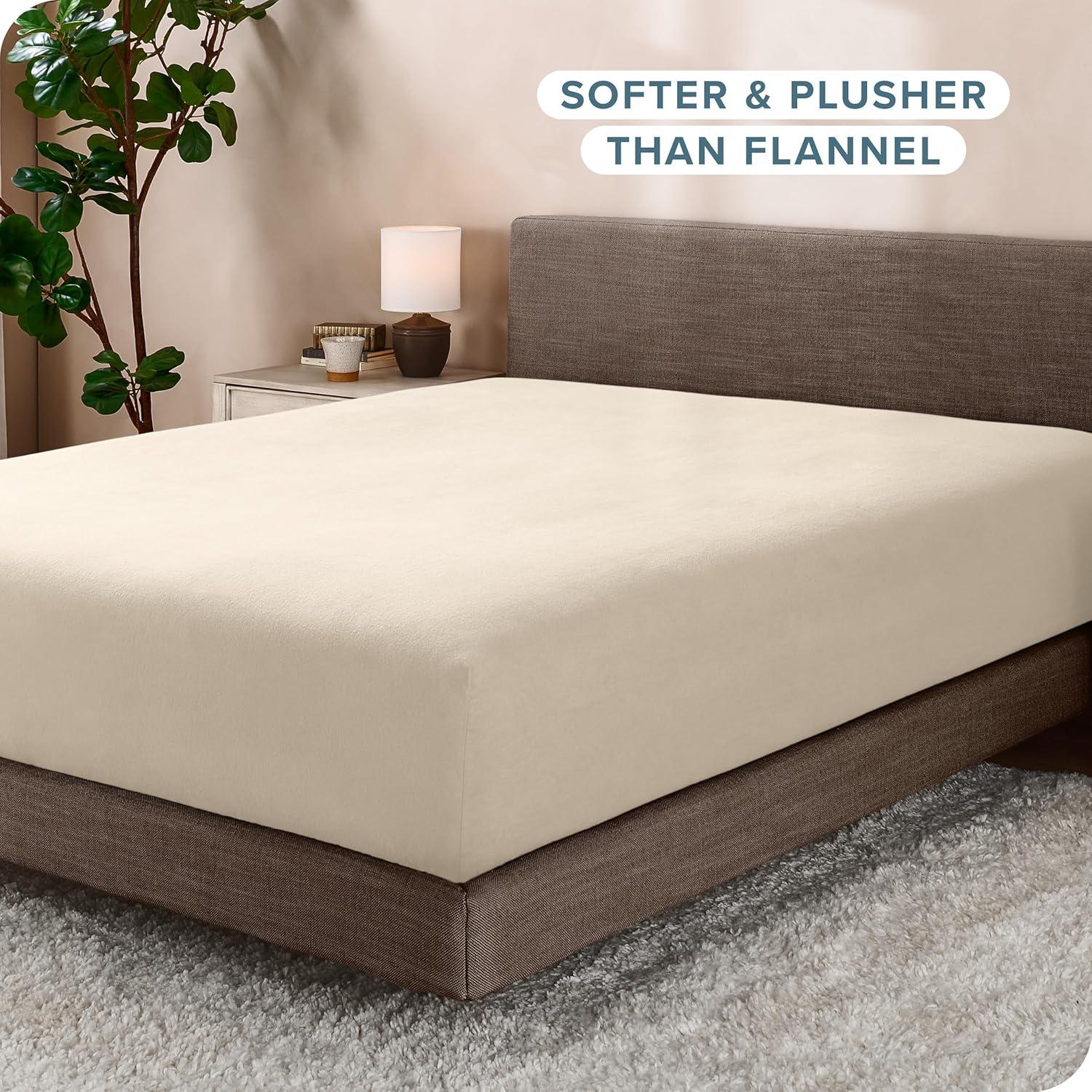 Bare Home Micro Fleece Super Soft Fitted Sheet