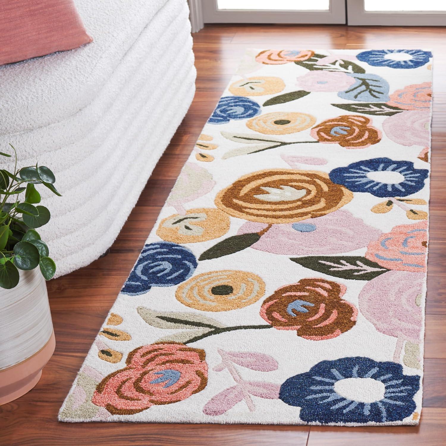 Safavieh Chelsea Tufted 80% Wool 20% Cotton With Latex Floral Rug