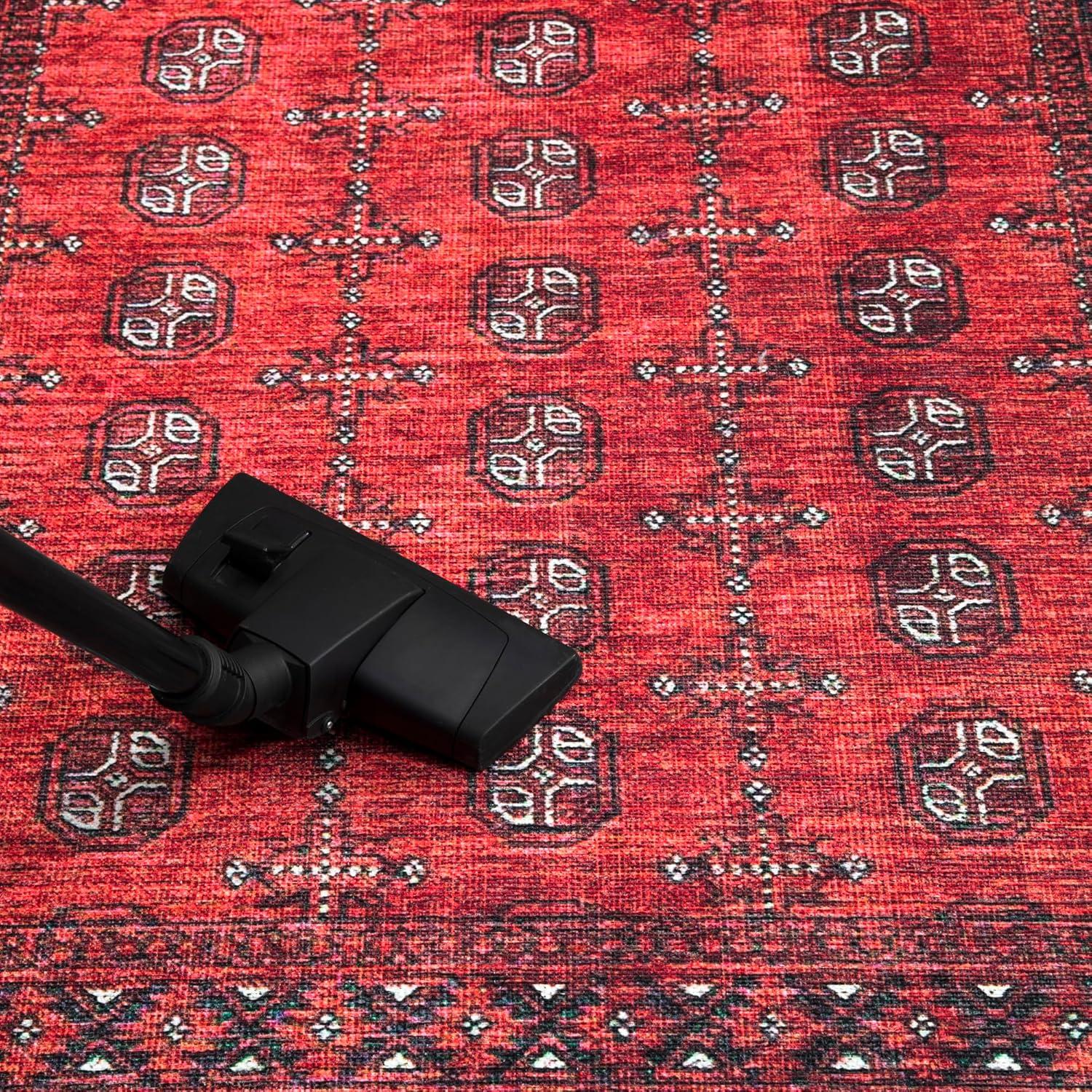 Keen Home Design Machine Washable Area Rugs with Non-slip Backing, Ideal for Hallway, Living Room, Bedroom, Kitchen and Laundry Room, Vintage Moroccan and Low Pile Rug ( 3' x 5' )