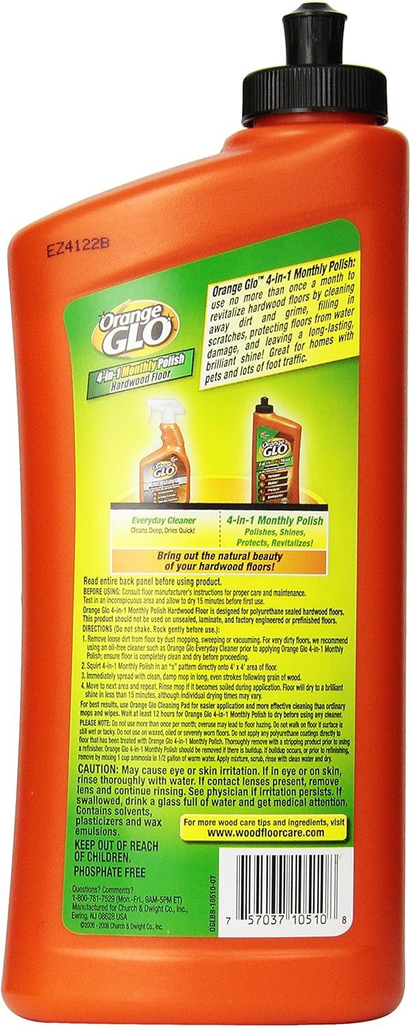 Pack of 2 Orange Glo Fresh Orange Scent 4-in-1 Monthly Polish Hardwood Floor, 24 fl oz