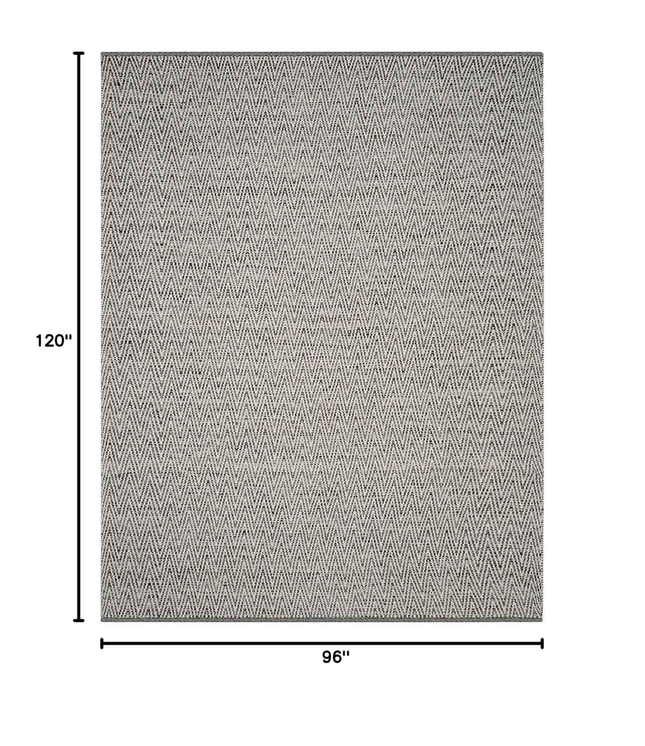 Montauk MTK411 Hand Woven Indoor Area Rug - Ivory/Dark Grey - 8'x10' - Safavieh.