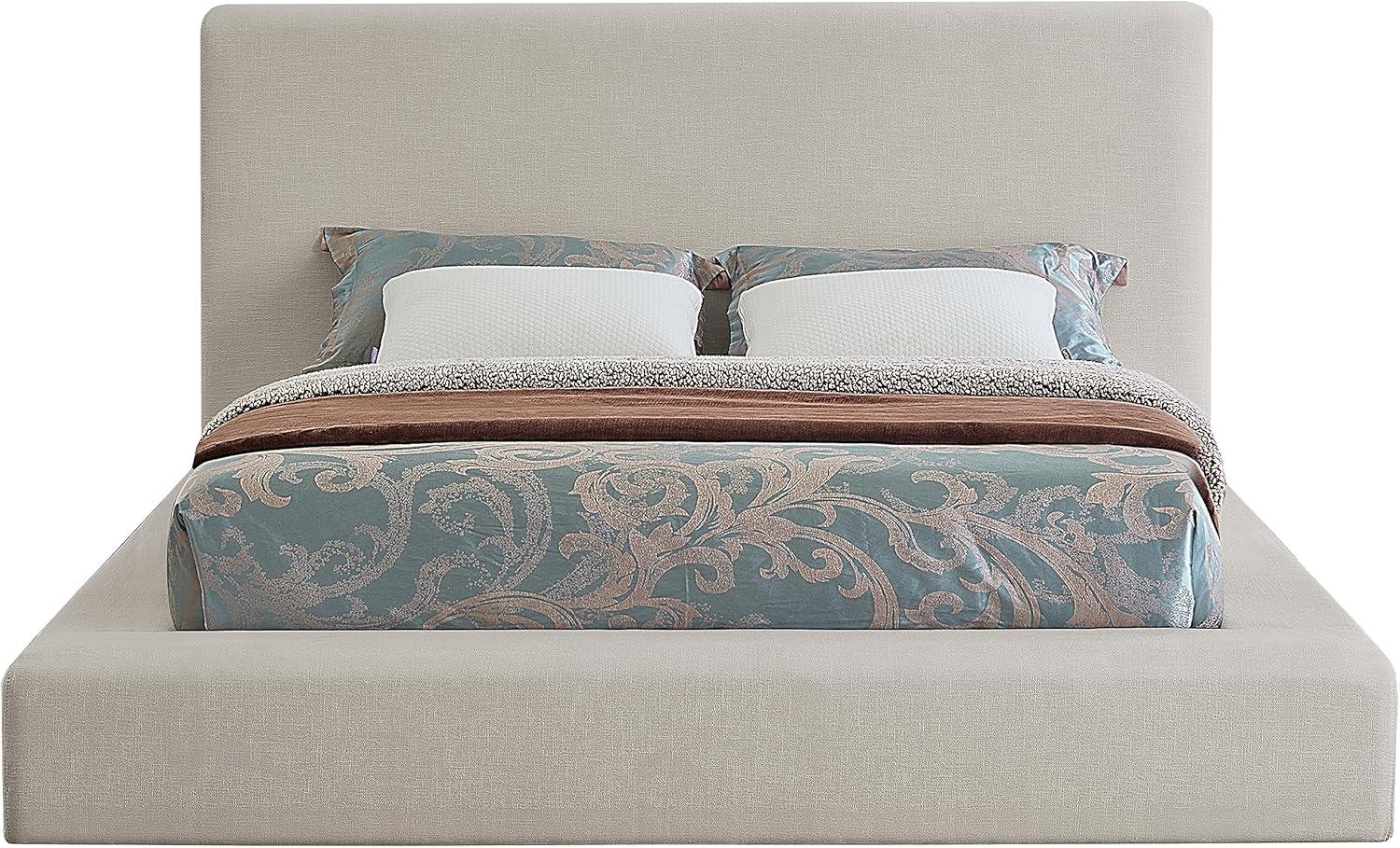 Meridian Furniture Devin Full Contemporary Standard Bed, Cream