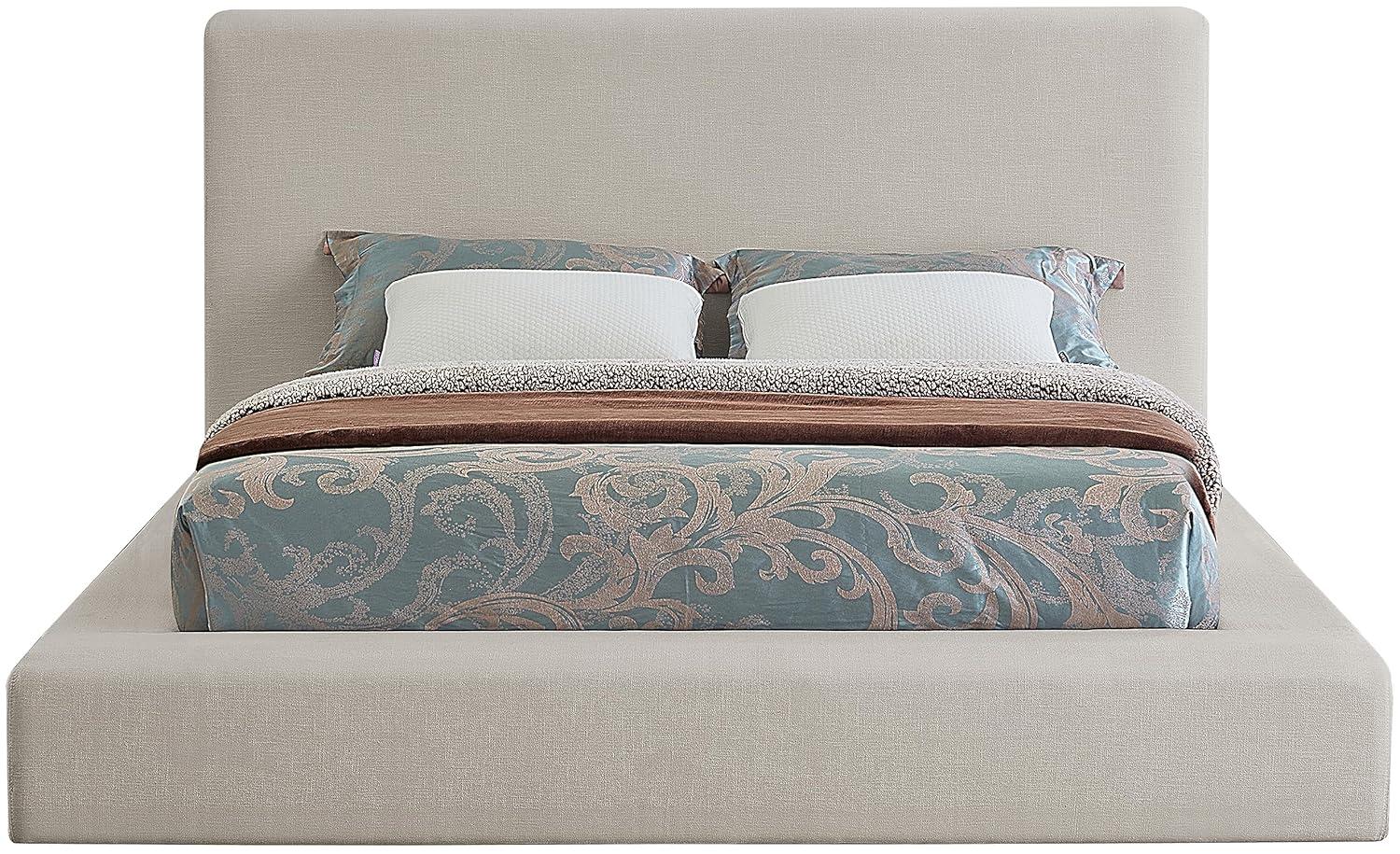 Meridian Furniture Devin Full Contemporary Standard Bed, Cream