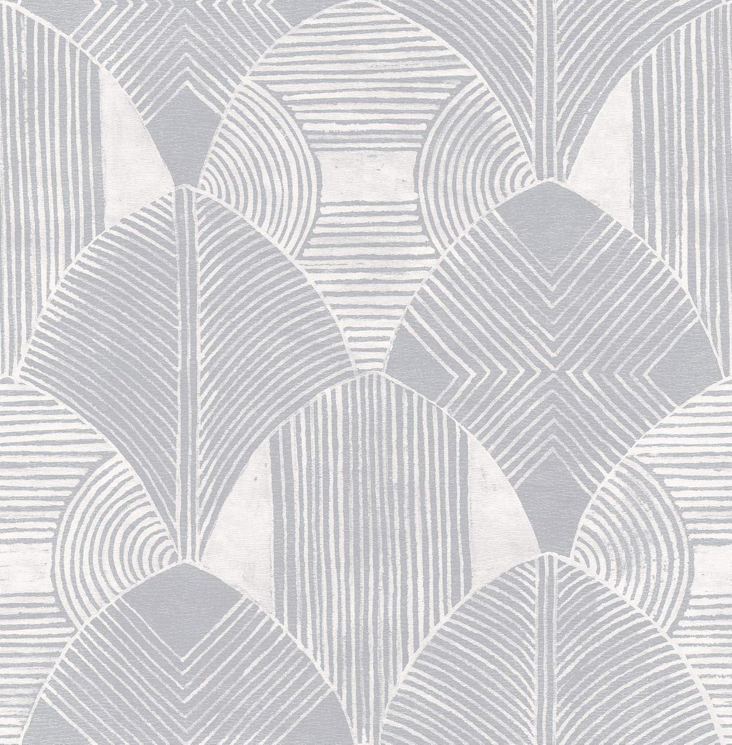 Westport Pewter Geometric Non-Woven Wallpaper