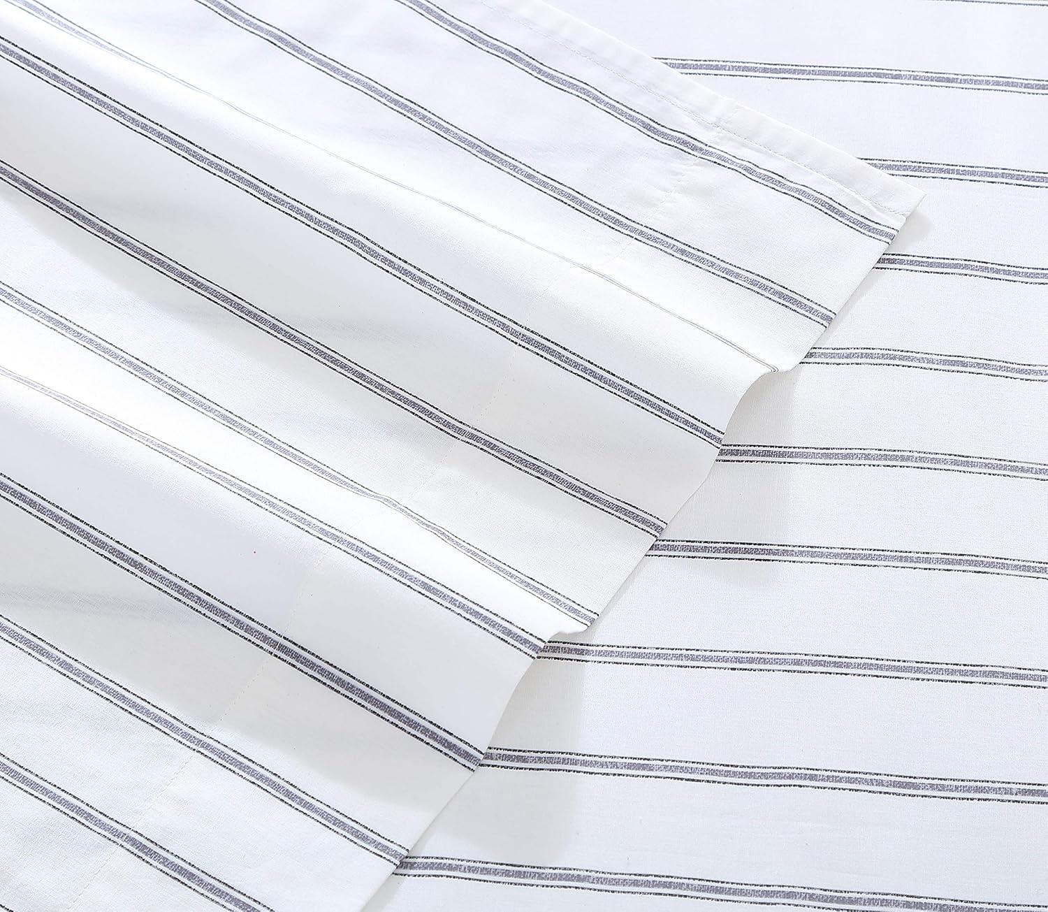 Stone Cottage Trenton Stripe Grey Queen Sheet Set