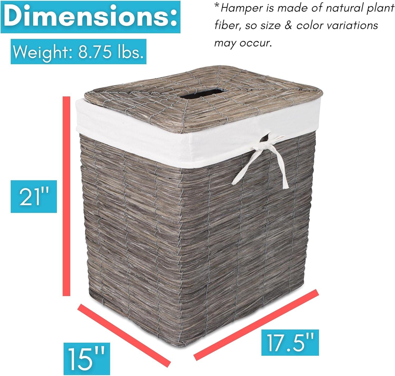 BirdRock Home Wicker Laundry Hamper with Handles
