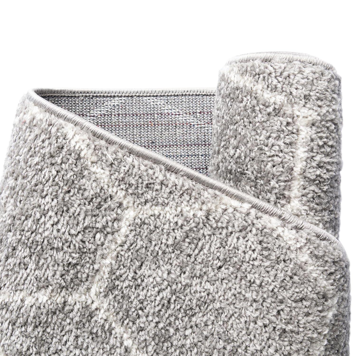 Unique Loom 7' 0 x 10' 0 Trellis Frieze Geometric Light Gray Area Rug