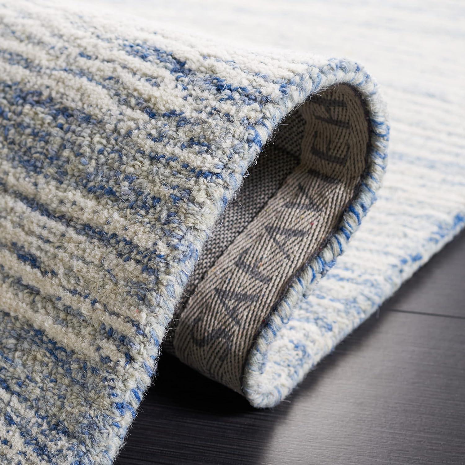 SAFAVIEH Metro Bridget Abstract Area Rug, Blue/Ivory, 4' x 6'