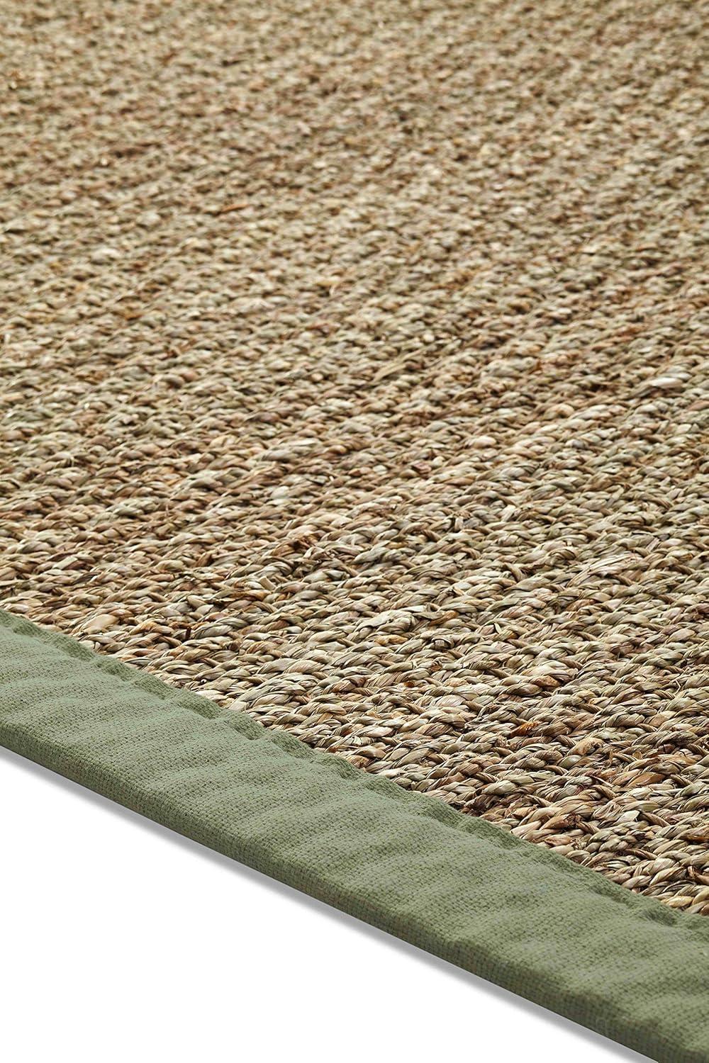 Chesapeake Seagrass Area Rug with Sage border (5'x7')