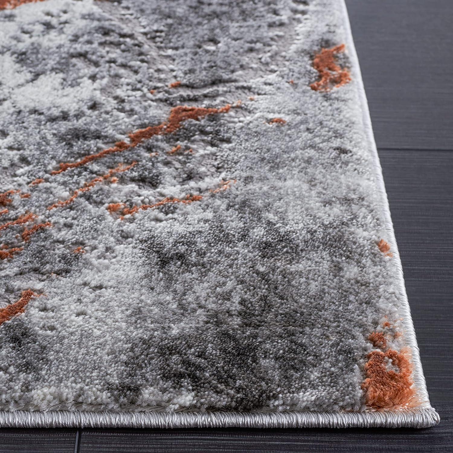 Craft CFT864 Loomed Indoor Area Rug - Grey/Orange - 8'x10' - Safavieh