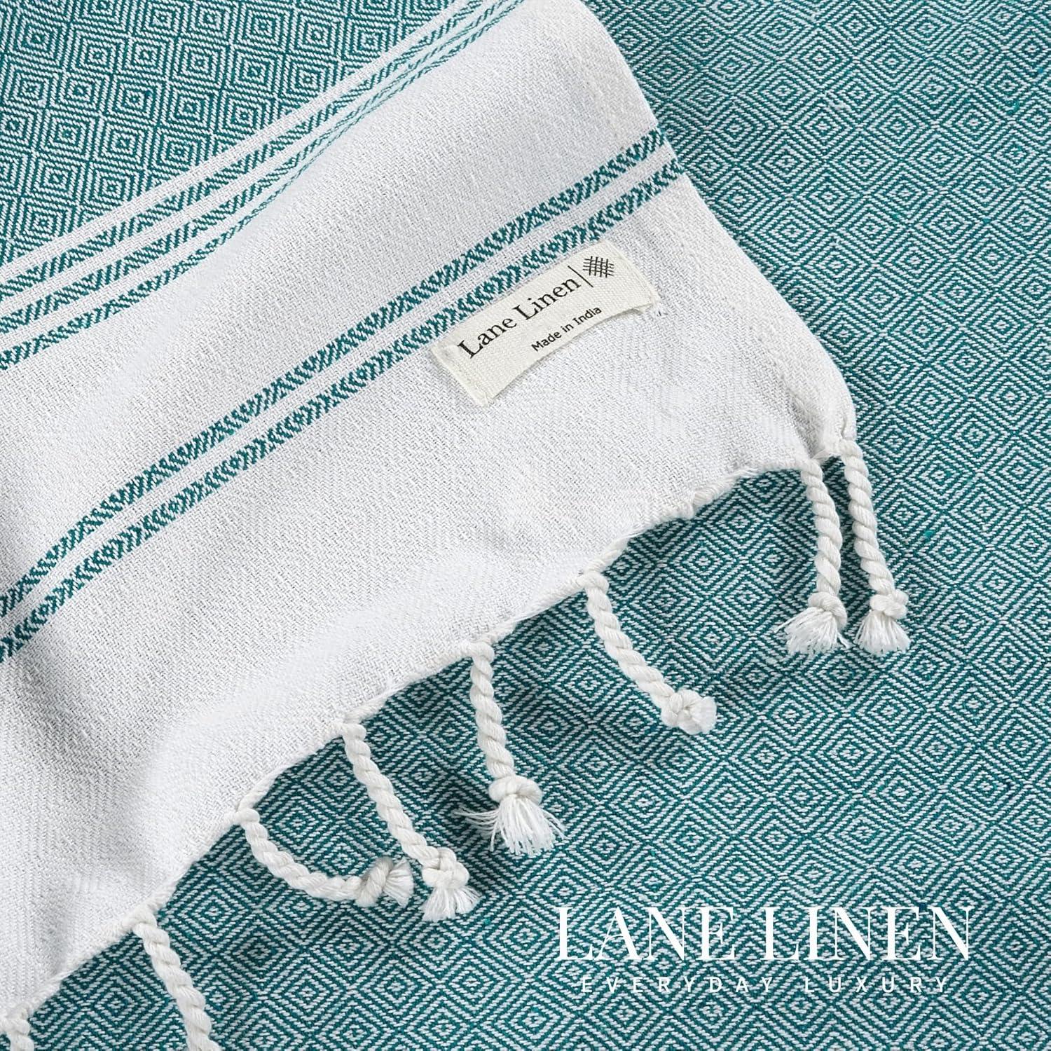 LANE LINEN 6-Pack Oversized Pre-Washed Beach Towels, Stylish Quick-Dry Pool & Travel Towels for Adults, 39"x71" - Diamond Multi Colors