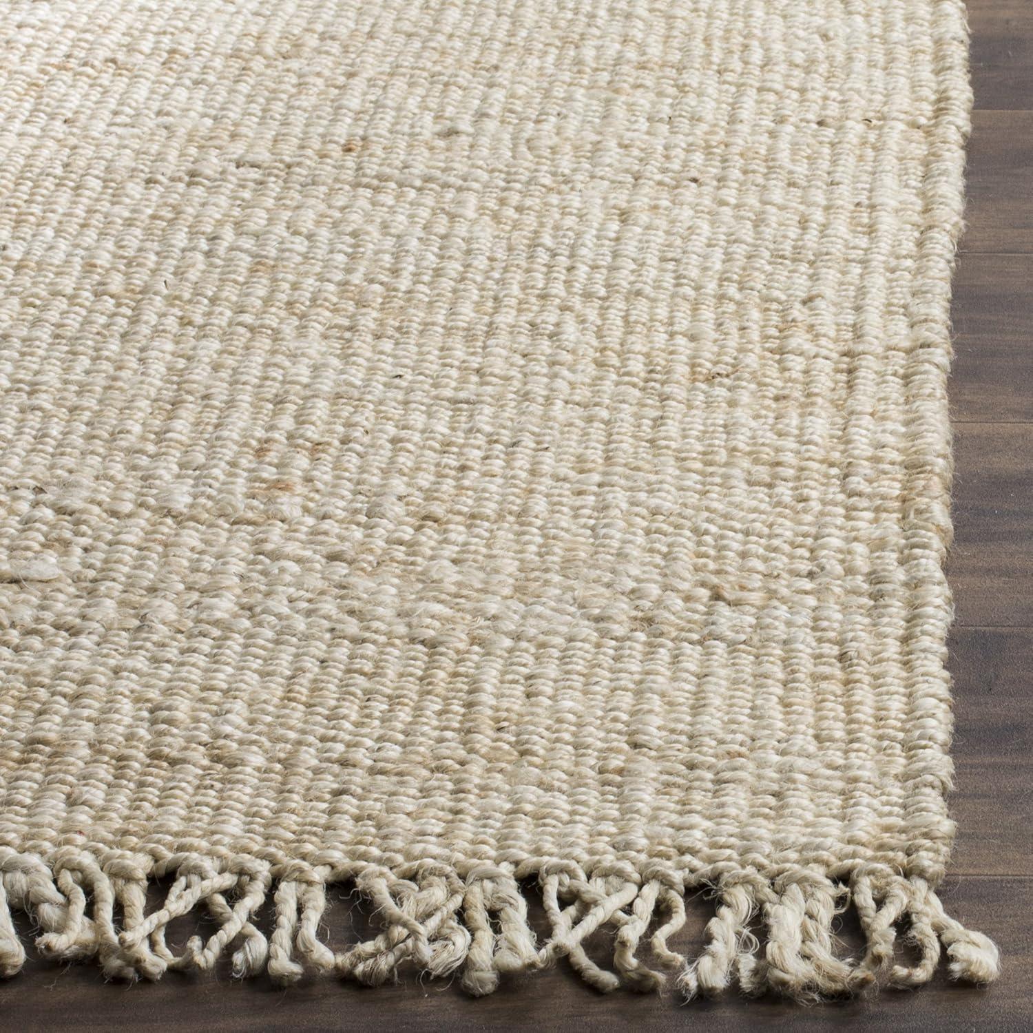 Natural Fiber NF368 Hand Woven Indoor Area Rug - Ivory - 6'x6' - Safavieh.
