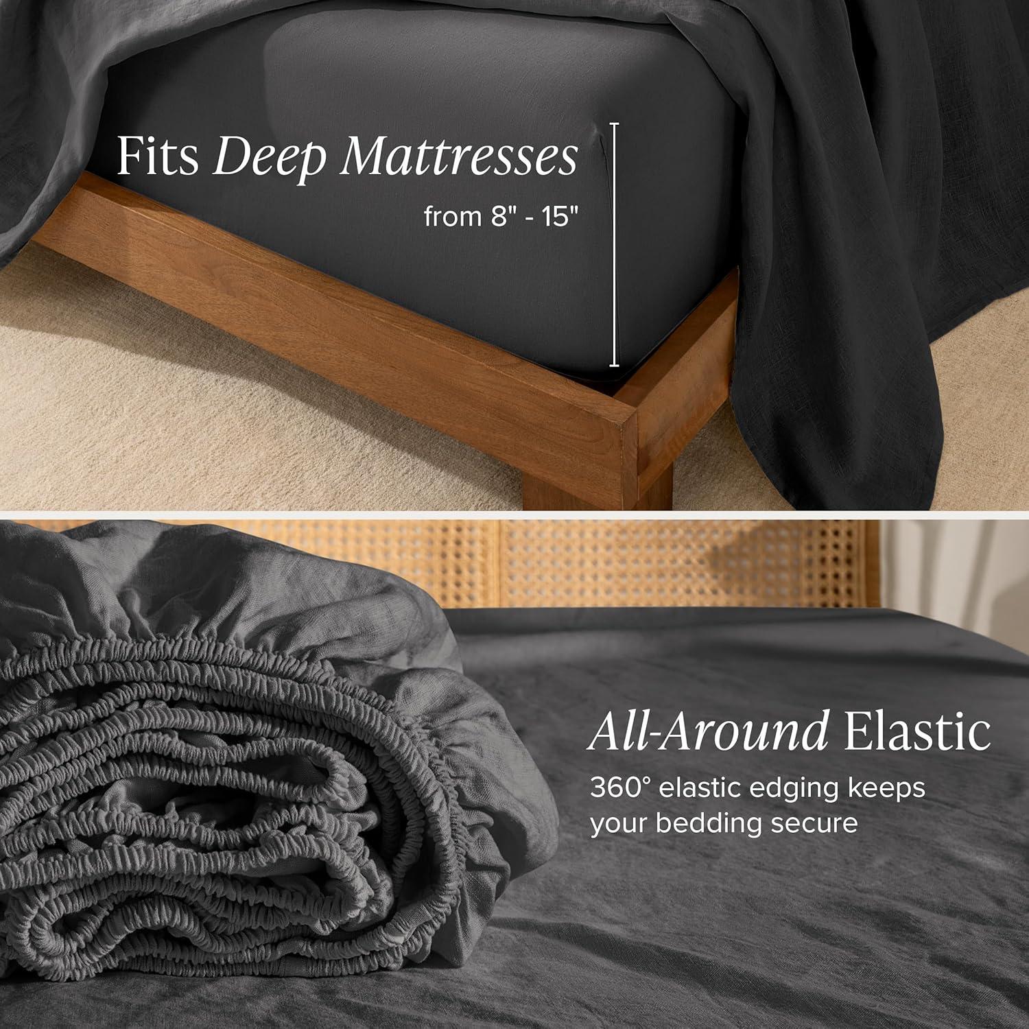 Bare Home 100% Linen Sheet Set
