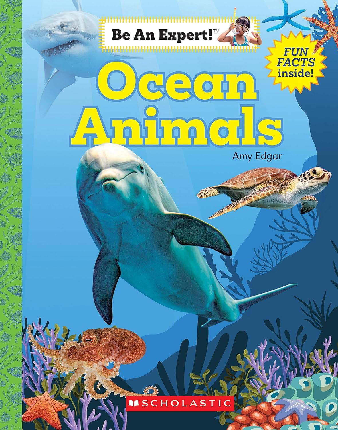 Ocean Animals Fun Facts Paperback Book for Kids