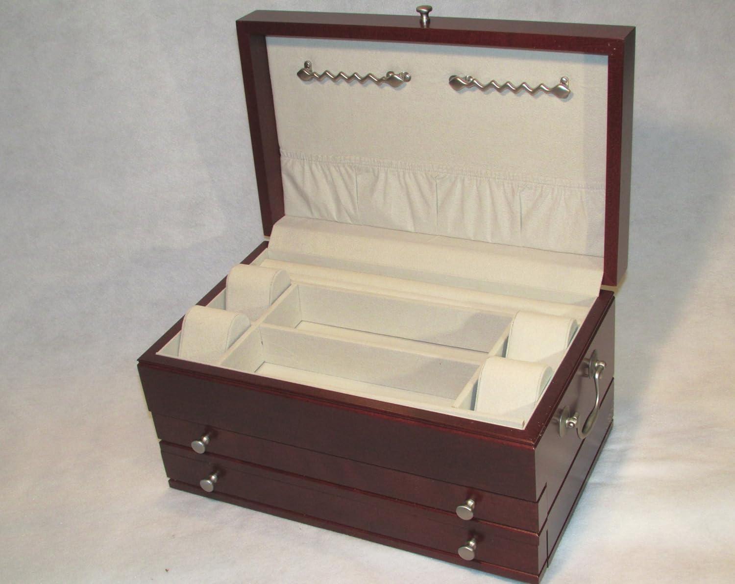 Wood Jewelry Box + Drawers